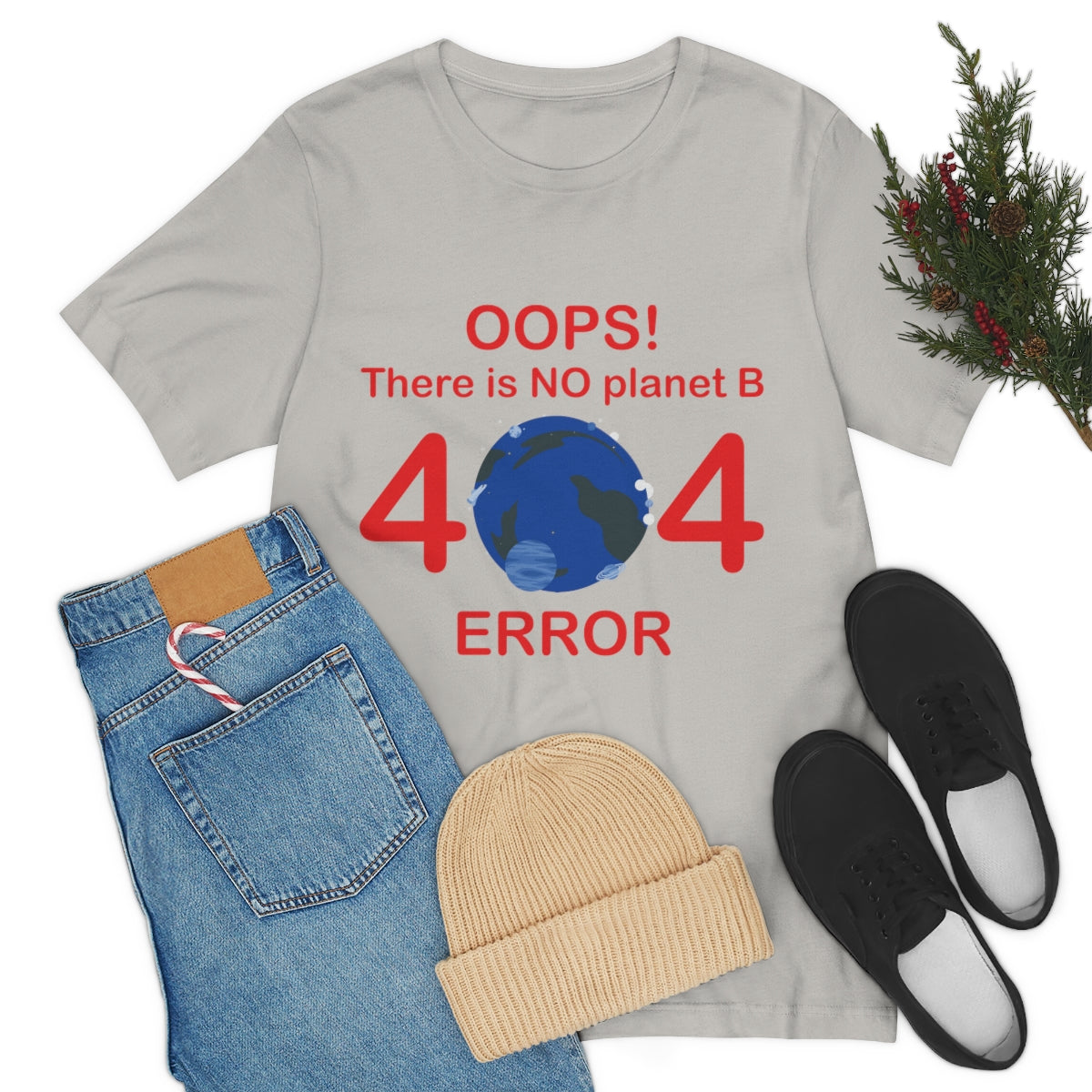 There is No Planet B Error 404, Save The Planet Unisex Jersey Short Sleeve T-Shirt Ichaku [Perfect Gifts Selection]