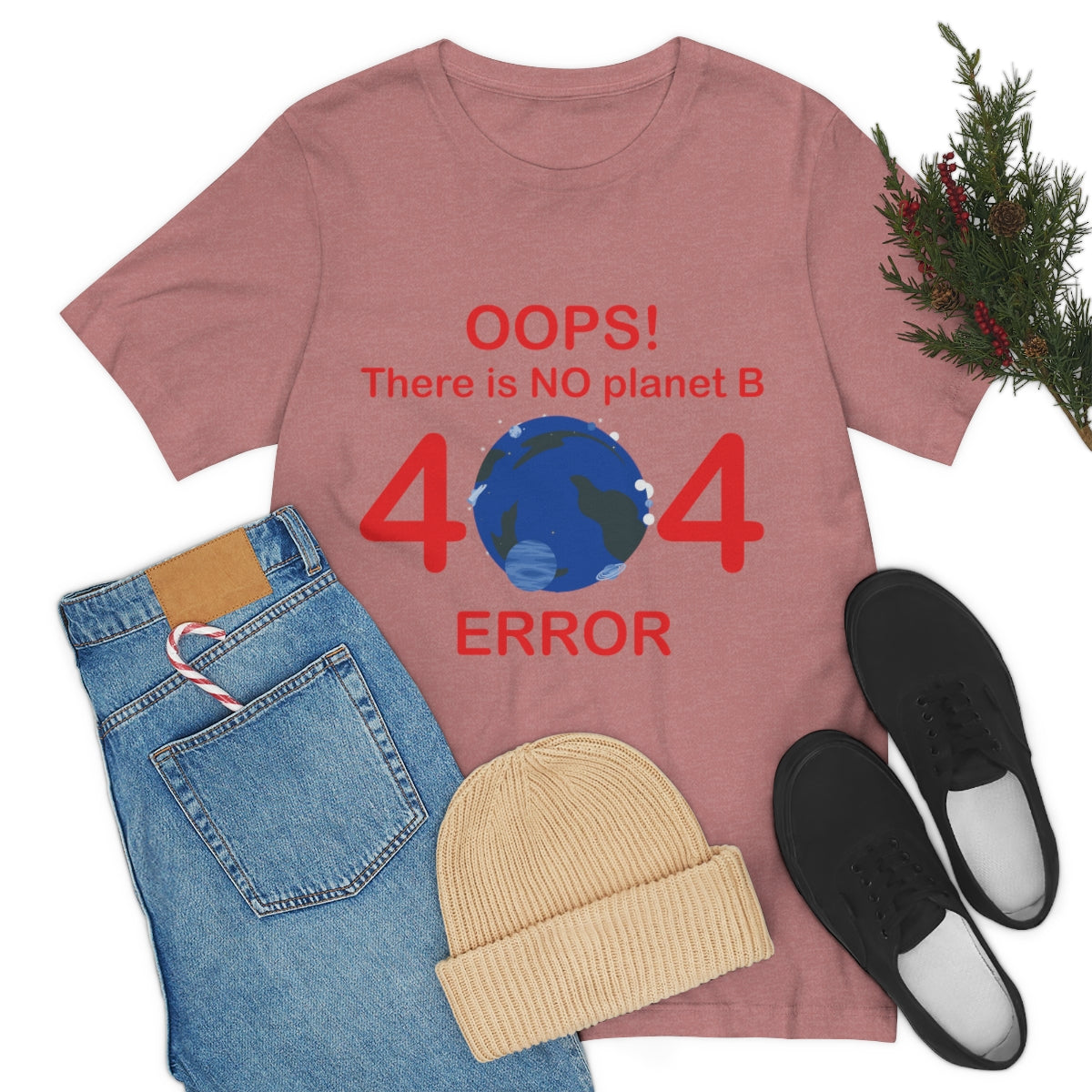 There is No Planet B Error 404, Save The Planet Unisex Jersey Short Sleeve T-Shirt Ichaku [Perfect Gifts Selection]