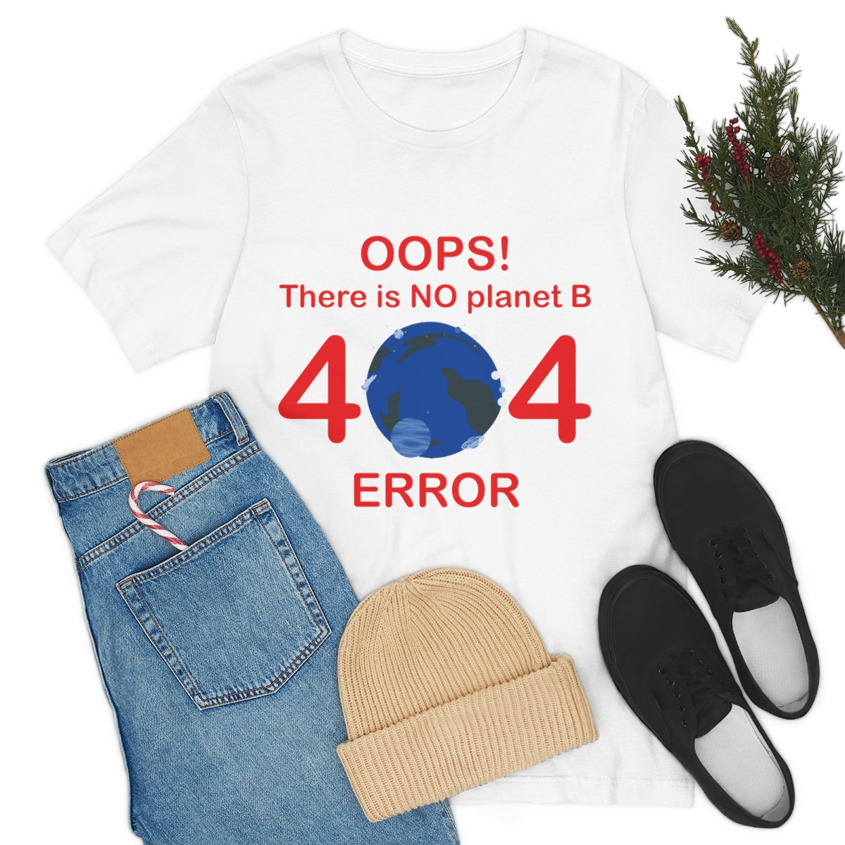 There is No Planet B Error 404, Save The Planet Unisex Jersey Short Sleeve T-Shirt Ichaku [Perfect Gifts Selection]