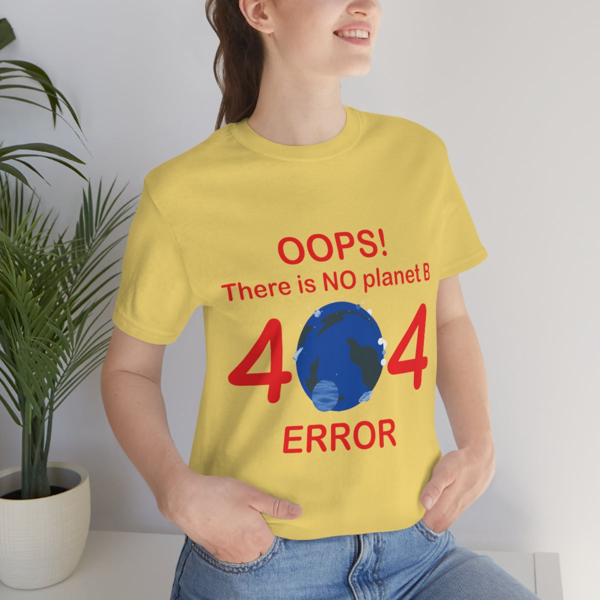 There is No Planet B Error 404, Save The Planet Unisex Jersey Short Sleeve T-Shirt Ichaku [Perfect Gifts Selection]