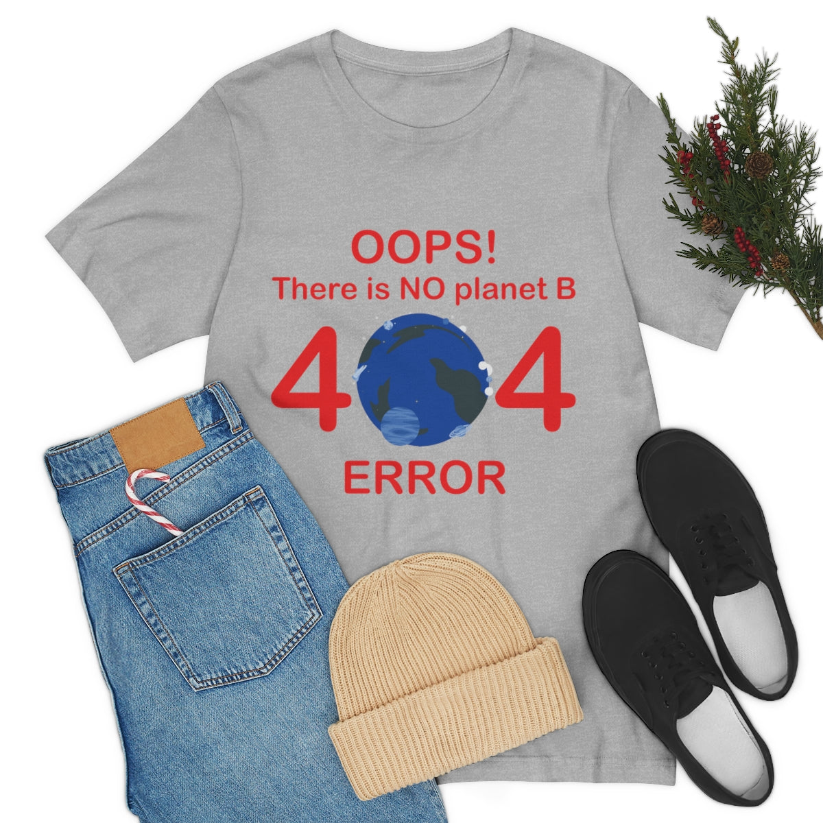 There is No Planet B Error 404, Save The Planet Unisex Jersey Short Sleeve T-Shirt Ichaku [Perfect Gifts Selection]