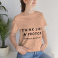 Think Like A Proton Always Positive Science Lovers Unisex Jersey Short Sleeve T-Shirt Ichaku [Perfect Gifts Selection]