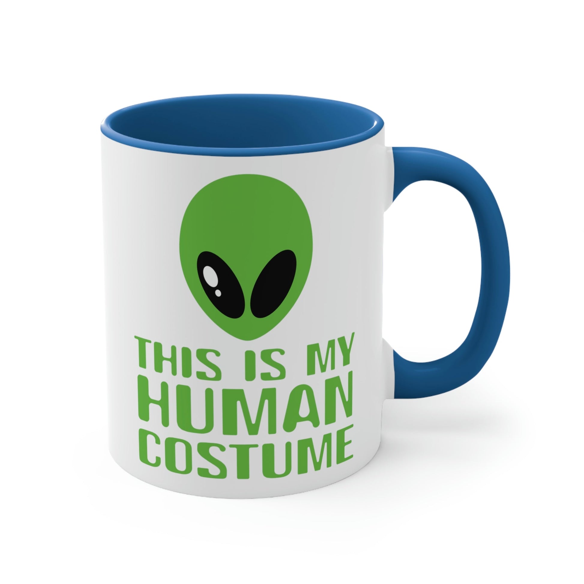 This Is My Human Costume Aliens UFO Funny Quotes Classic Accent Coffee Mug 11oz Ichaku [Perfect Gifts Selection]