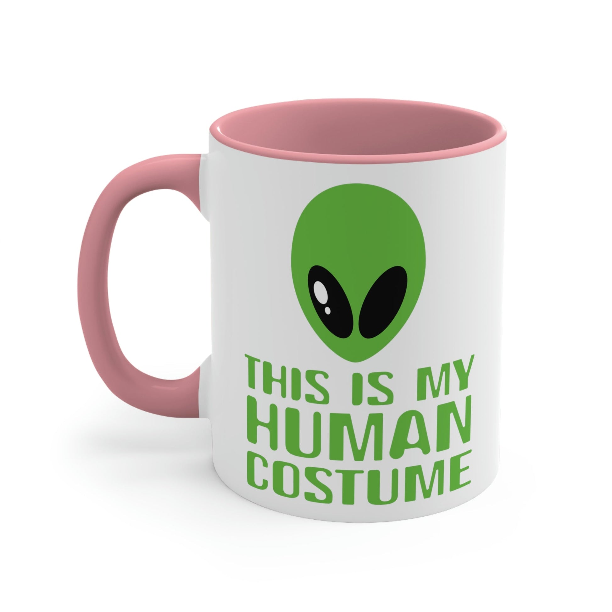 This Is My Human Costume Aliens UFO Funny Quotes Classic Accent Coffee Mug 11oz Ichaku [Perfect Gifts Selection]