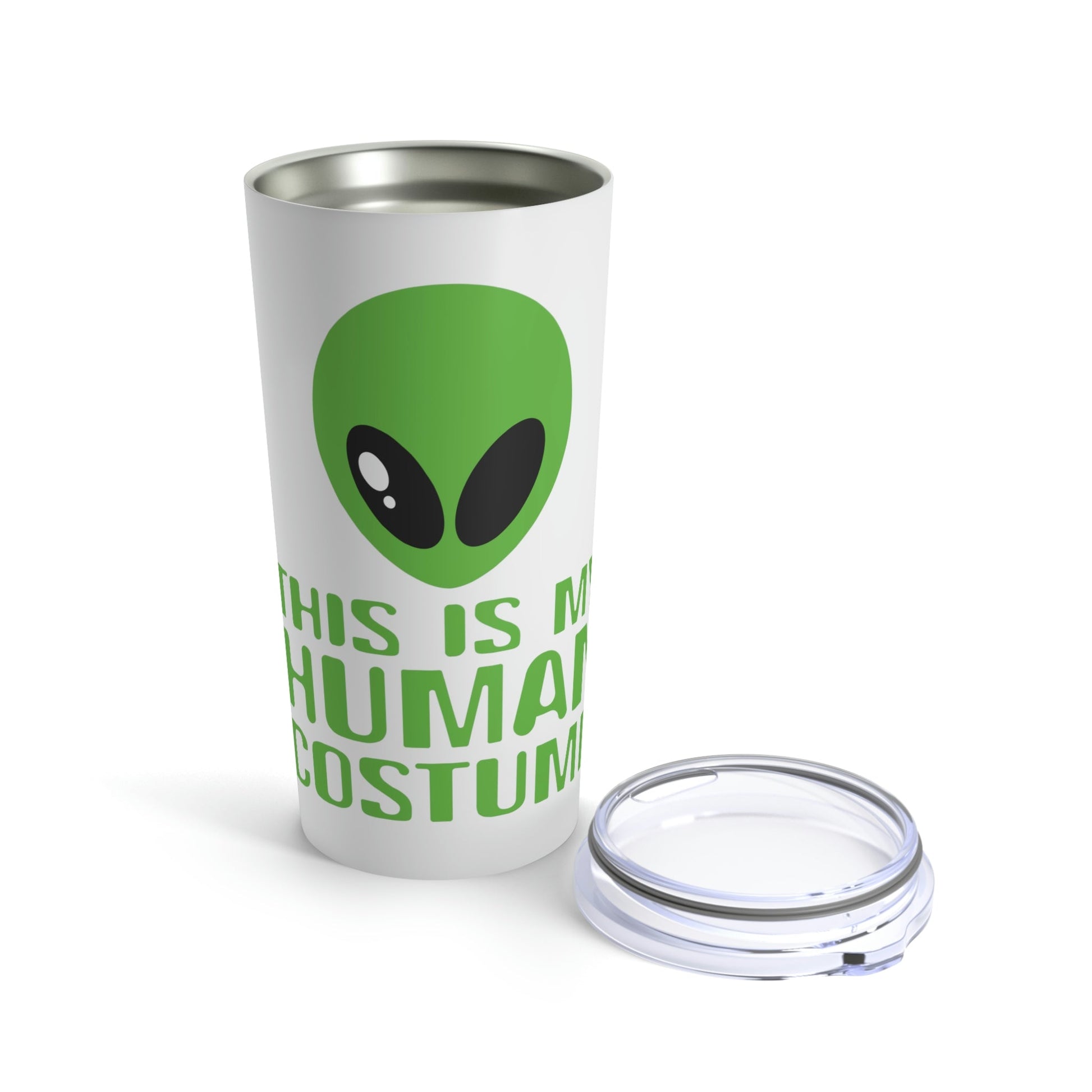 This Is My Human Costume Aliens UFO Funny Quotes Stainless Steel Hot or Cold Vacuum Tumbler 20oz Ichaku [Perfect Gifts Selection]