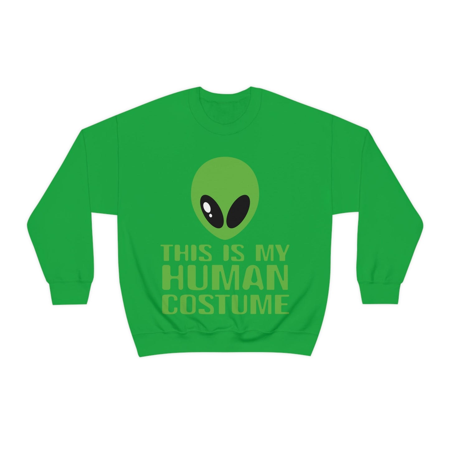 This Is My Human Costume Aliens UFO Funny Quotes Unisex Heavy Blend™ Crewneck Sweatshirt Ichaku [Perfect Gifts Selection]