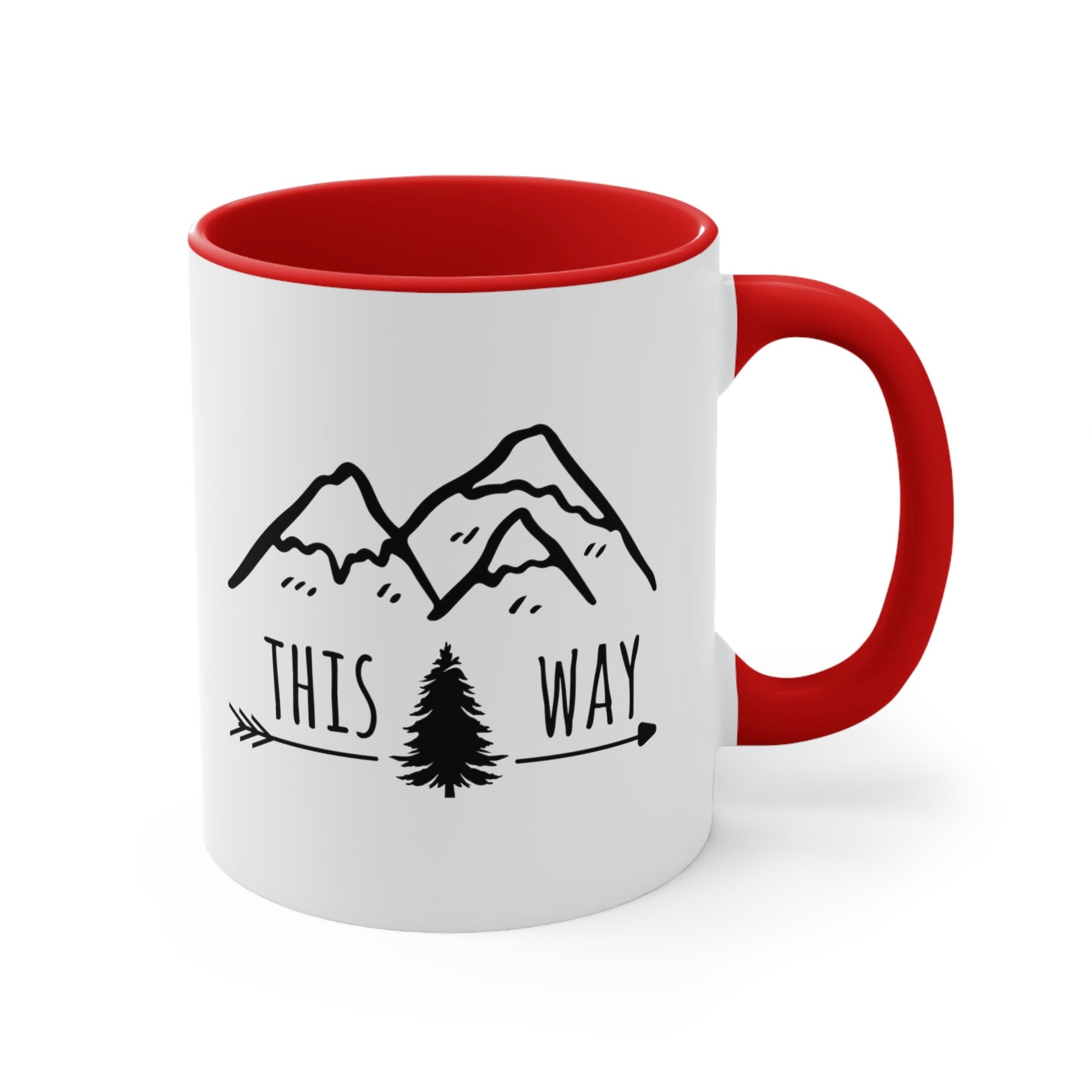 This Way Adventure Begins Vacation Landscape Explore Classic Accent Coffee Mug 11oz Ichaku [Perfect Gifts Selection]