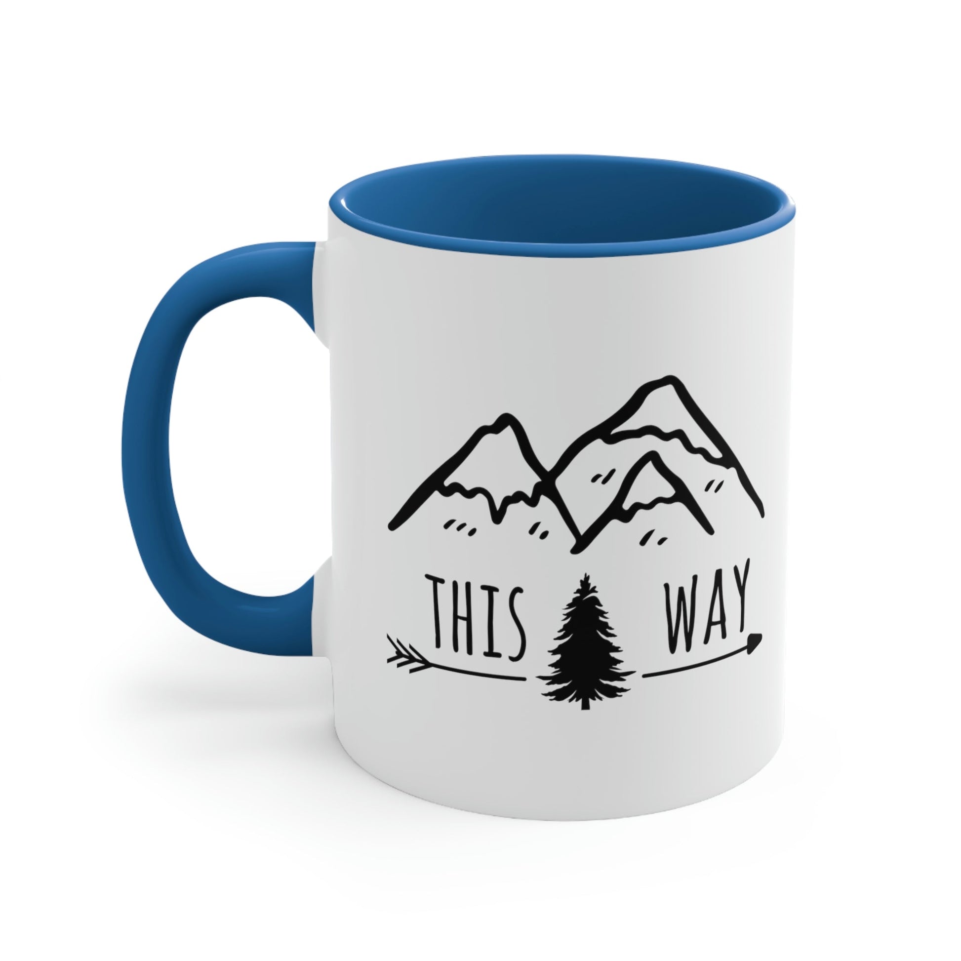 This Way Adventure Begins Vacation Landscape Explore Classic Accent Coffee Mug 11oz Ichaku [Perfect Gifts Selection]