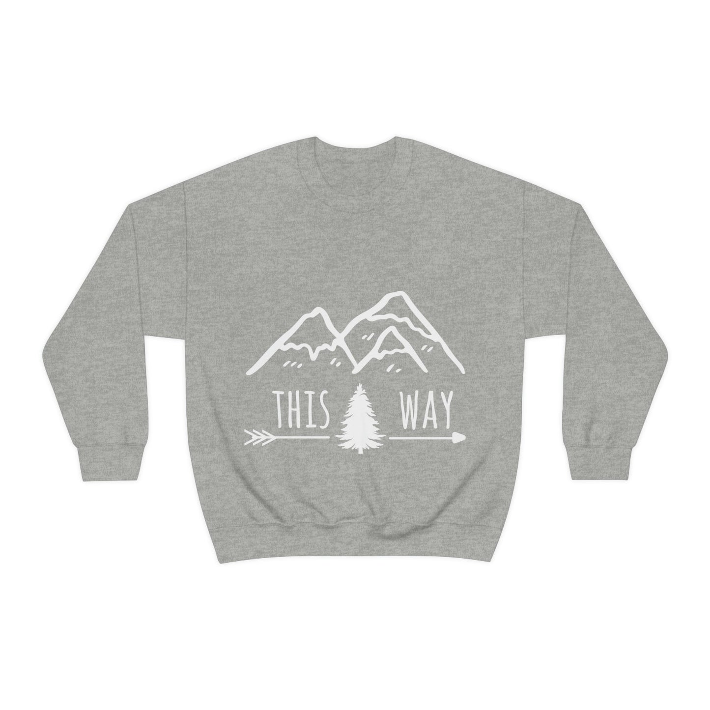 This Way Adventure Begins Vacation Landscape Explore Unisex Heavy Blend™ Crewneck Sweatshirt Ichaku [Perfect Gifts Selection]