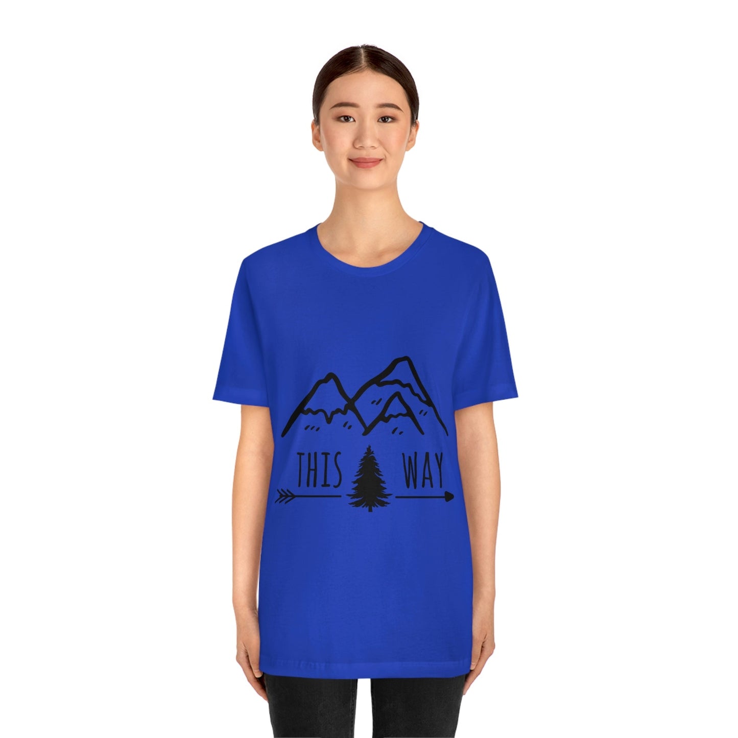 This Way Adventure Begins Vacation Landscape Explore Unisex Jersey Short Sleeve T-Shirt Ichaku [Perfect Gifts Selection]