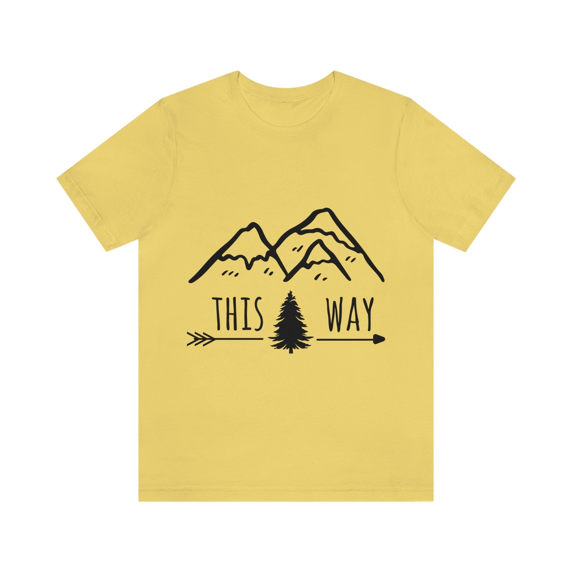 This Way Adventure Begins Vacation Landscape Explore Unisex Jersey Short Sleeve T-Shirt Ichaku [Perfect Gifts Selection]