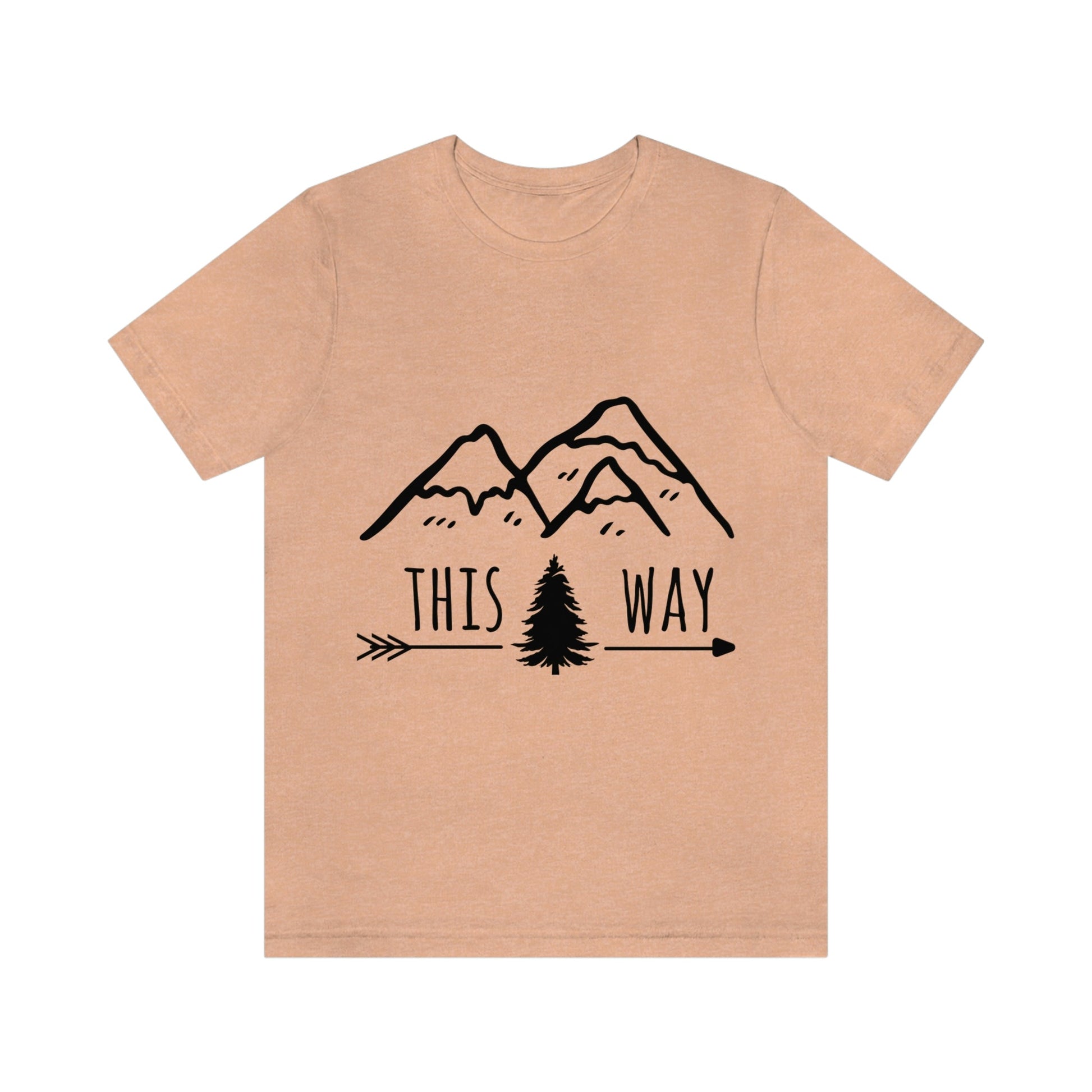 This Way Adventure Begins Vacation Landscape Explore Unisex Jersey Short Sleeve T-Shirt Ichaku [Perfect Gifts Selection]