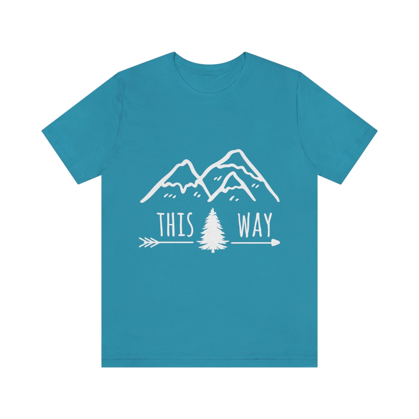 This Way Adventure Begins Vacation Landscape Explore Unisex Jersey Short Sleeve T-Shirt Ichaku [Perfect Gifts Selection]