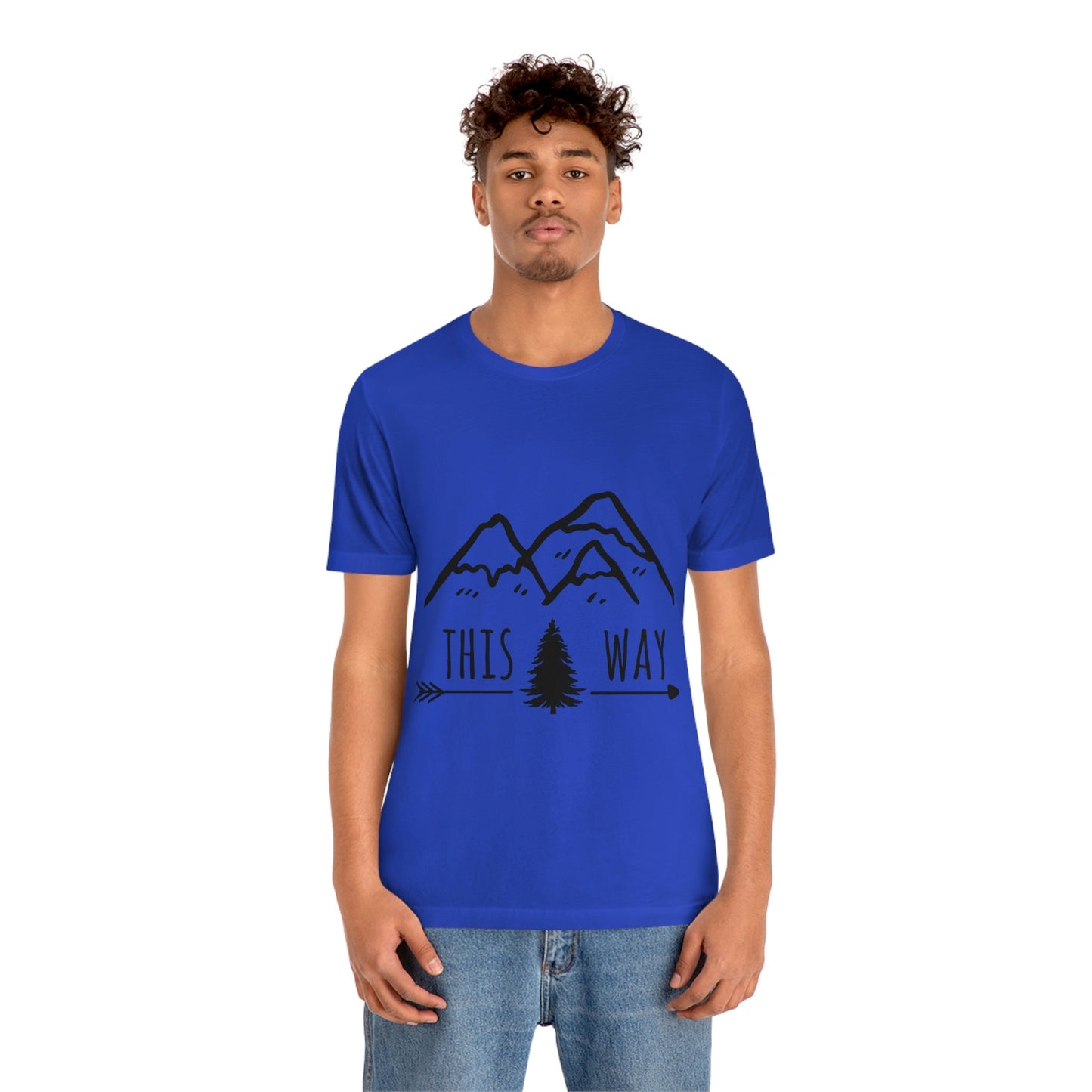 This Way Adventure Begins Vacation Landscape Explore Unisex Jersey Short Sleeve T-Shirt Ichaku [Perfect Gifts Selection]