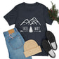 This Way Adventure Begins Vacation Landscape Explore Unisex Jersey Short Sleeve T-Shirt Ichaku [Perfect Gifts Selection]