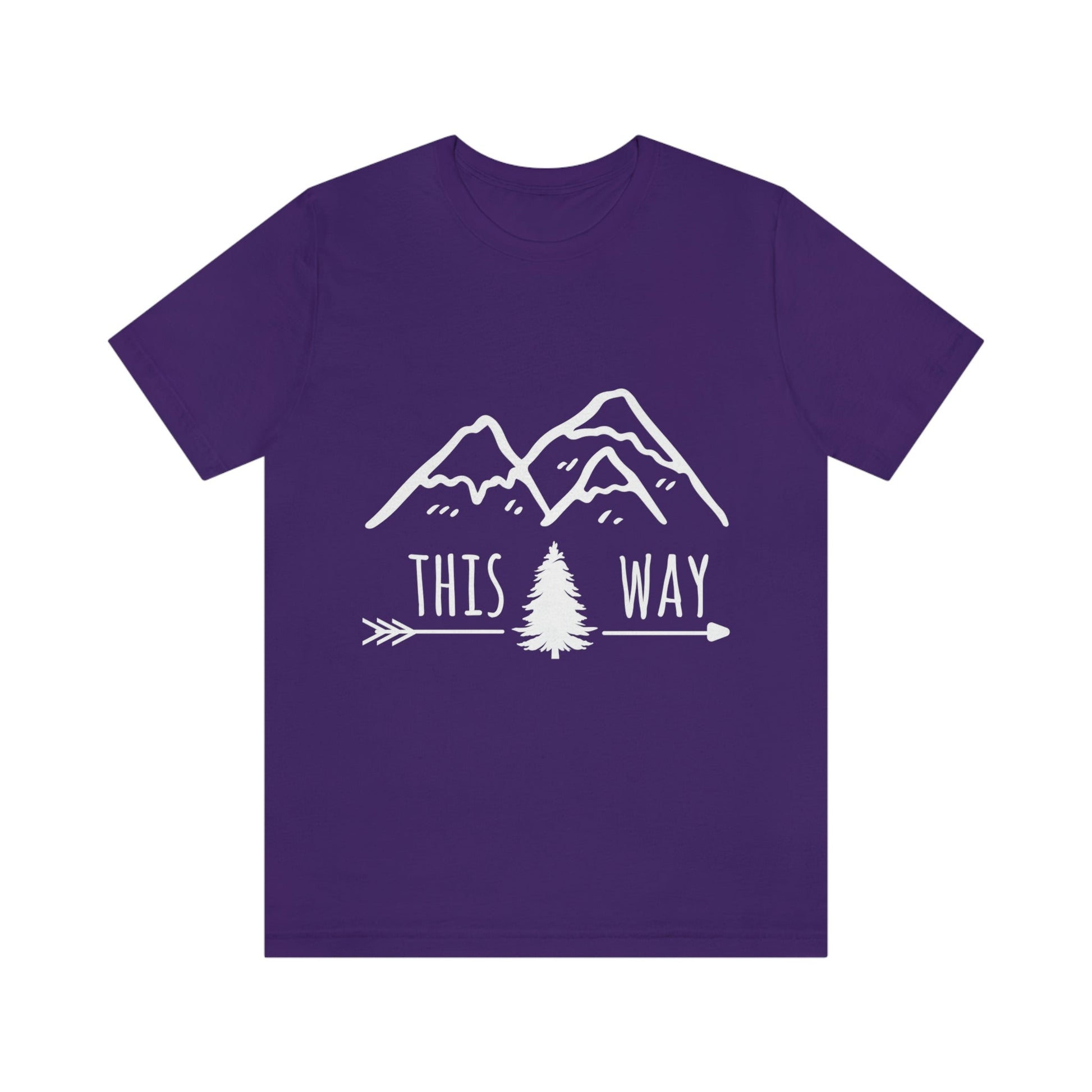 This Way Adventure Begins Vacation Landscape Explore Unisex Jersey Short Sleeve T-Shirt Ichaku [Perfect Gifts Selection]