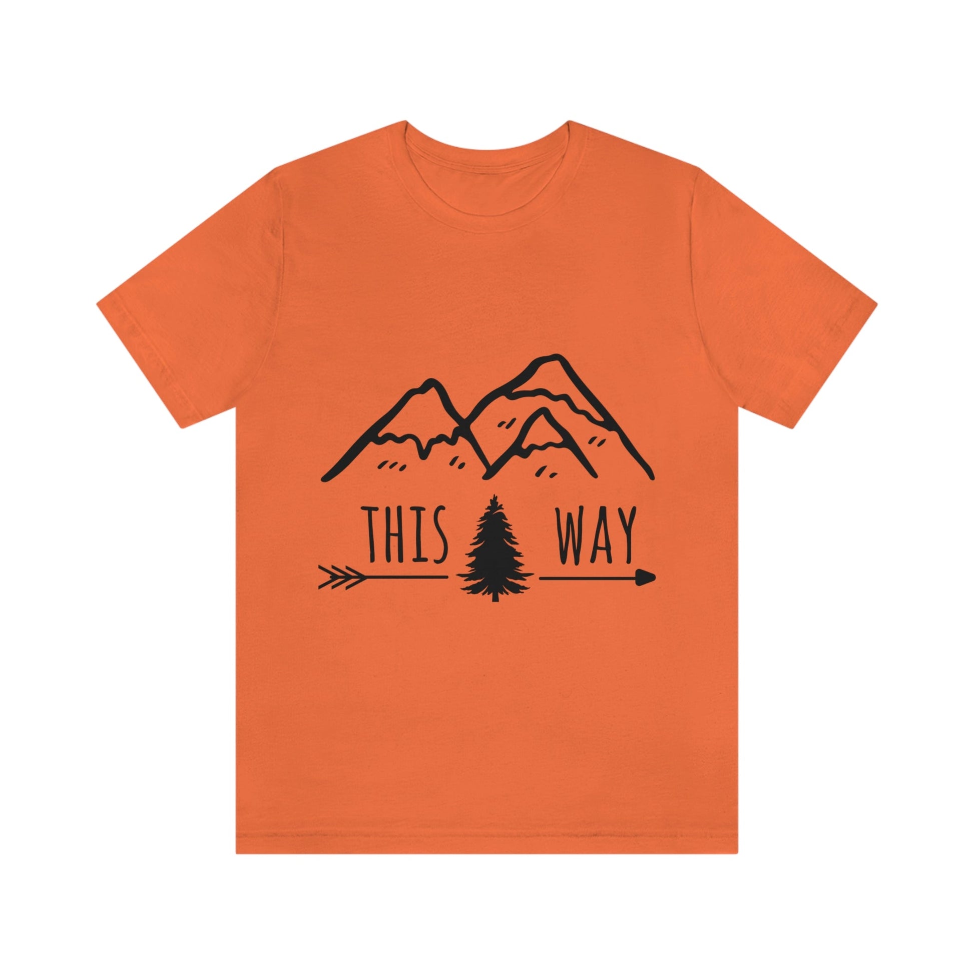This Way Adventure Begins Vacation Landscape Explore Unisex Jersey Short Sleeve T-Shirt Ichaku [Perfect Gifts Selection]