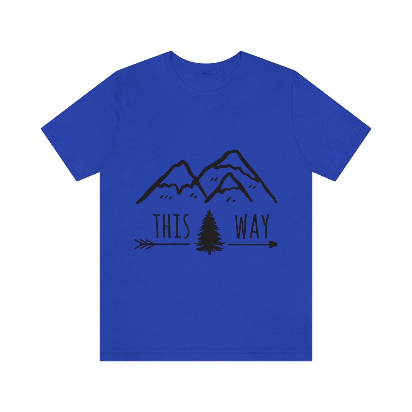 This Way Adventure Begins Vacation Landscape Explore Unisex Jersey Short Sleeve T-Shirt Ichaku [Perfect Gifts Selection]