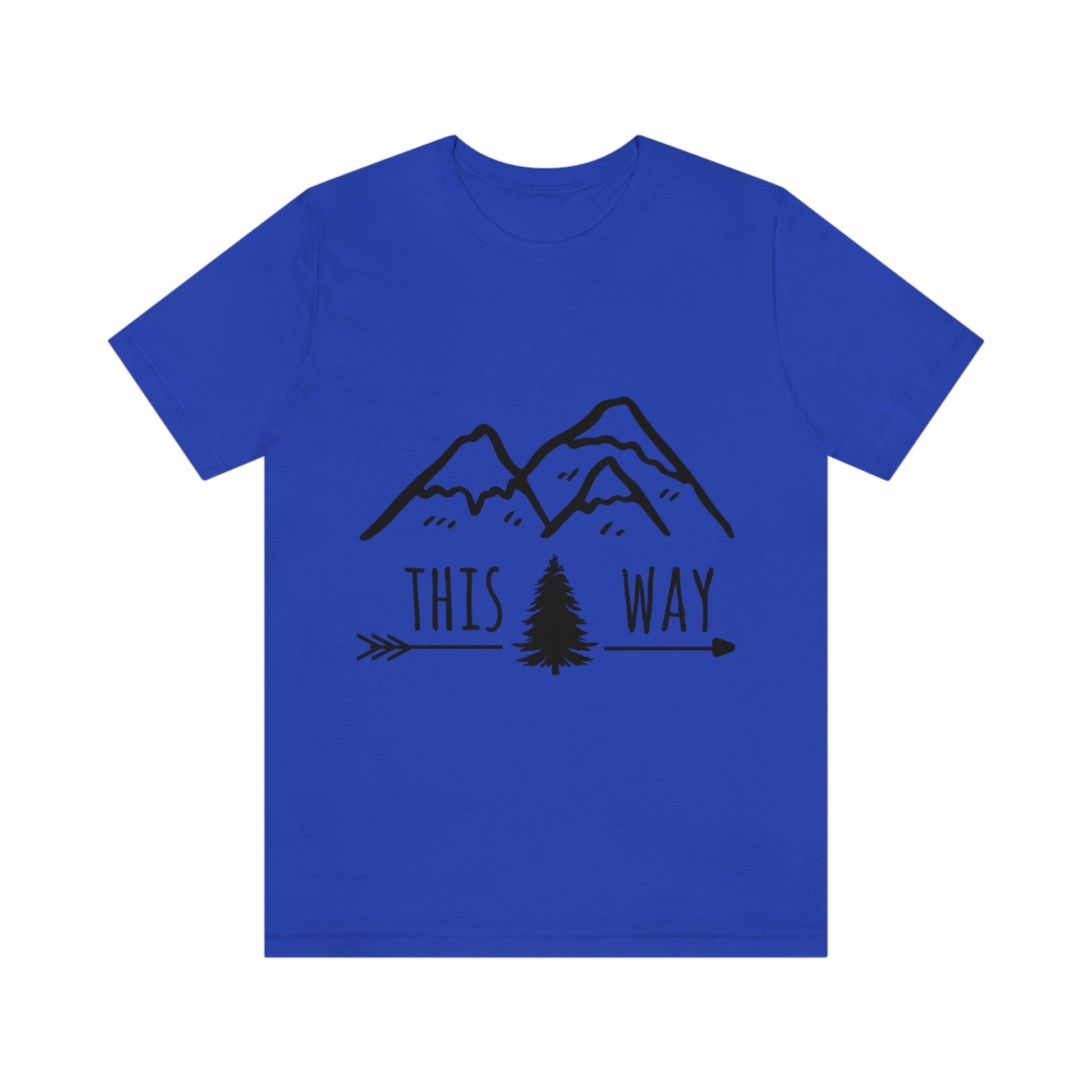 This Way Adventure Begins Vacation Landscape Explore Unisex Jersey Short Sleeve T-Shirt Ichaku [Perfect Gifts Selection]