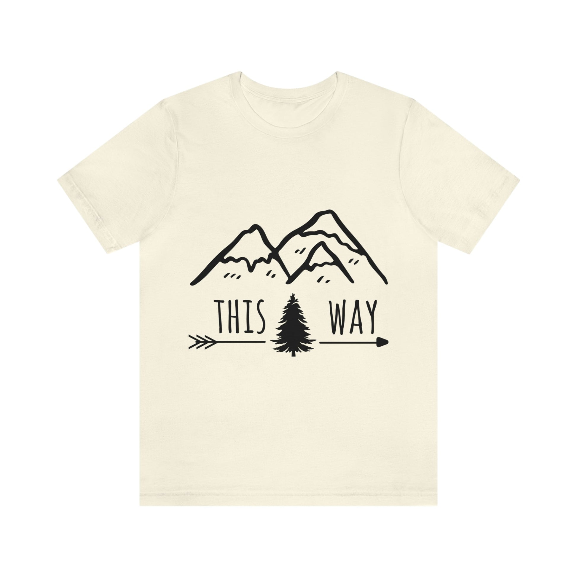 This Way Adventure Begins Vacation Landscape Explore Unisex Jersey Short Sleeve T-Shirt Ichaku [Perfect Gifts Selection]