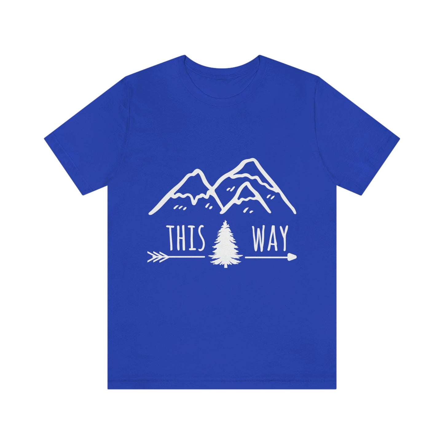 This Way Adventure Begins Vacation Landscape Explore Unisex Jersey Short Sleeve T-Shirt Ichaku [Perfect Gifts Selection]