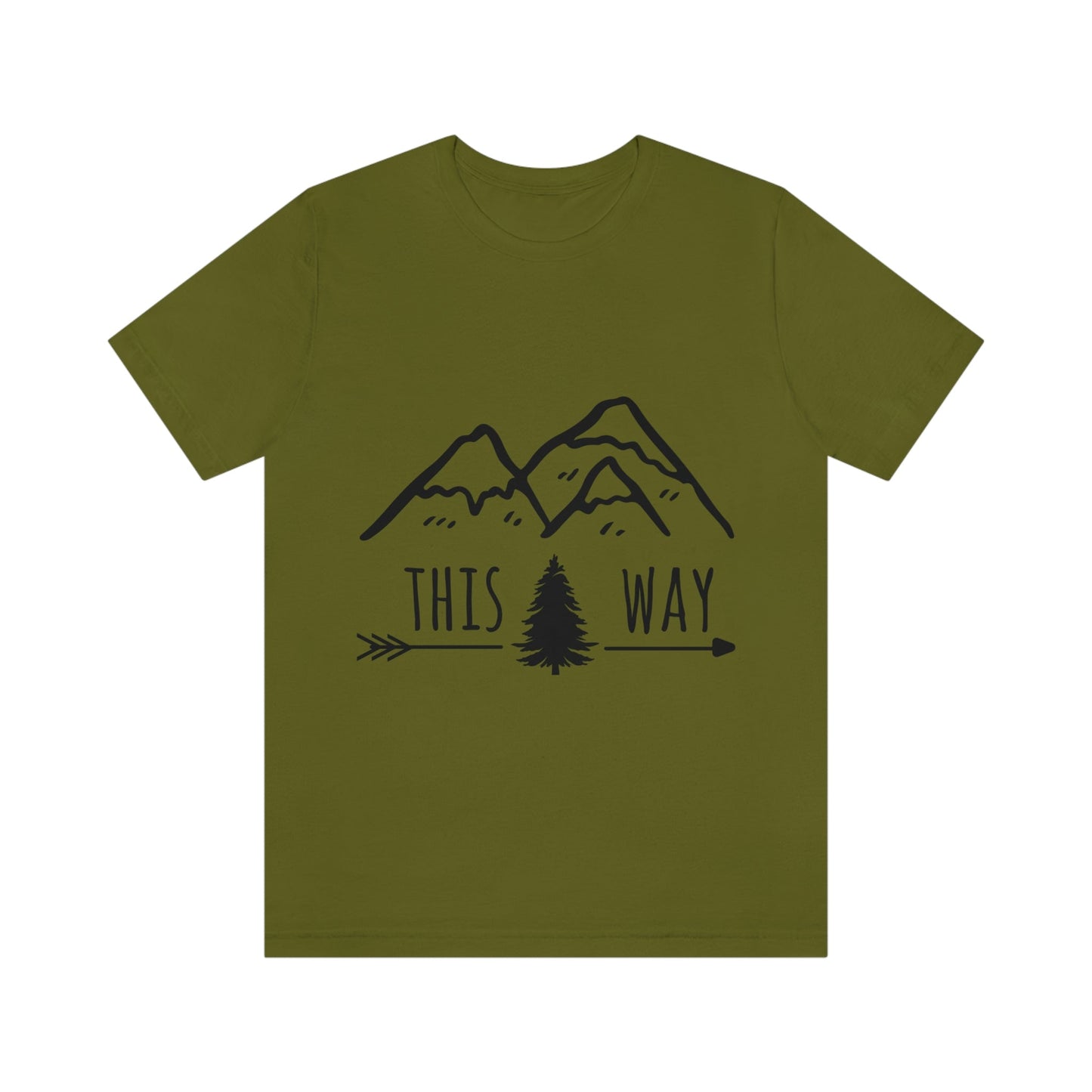 This Way Adventure Begins Vacation Landscape Explore Unisex Jersey Short Sleeve T-Shirt Ichaku [Perfect Gifts Selection]