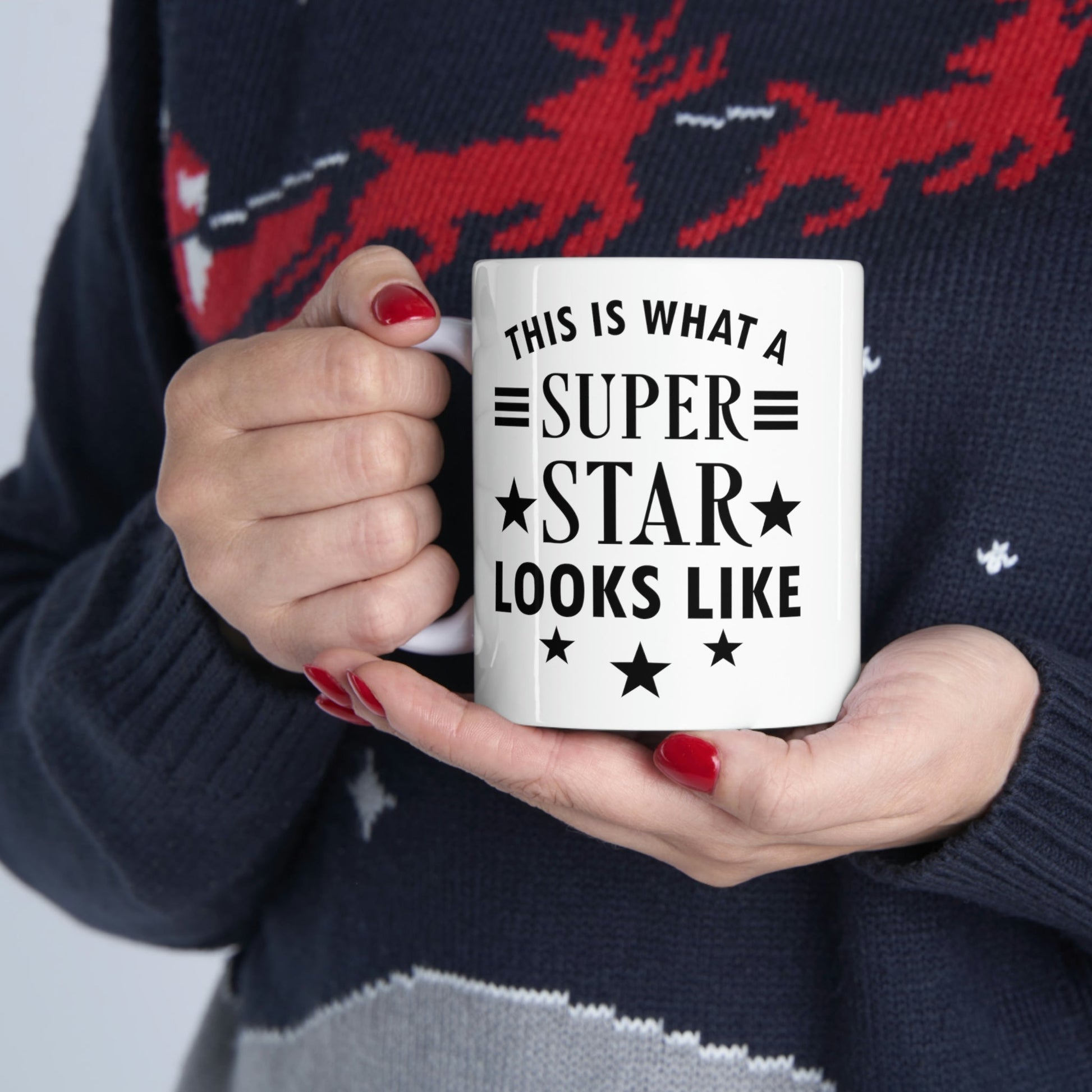 This is what a Superstar Looks Like Funny Slogan Sarcastic Quotes Ceramic Mug 11oz Ichaku [Perfect Gifts Selection]