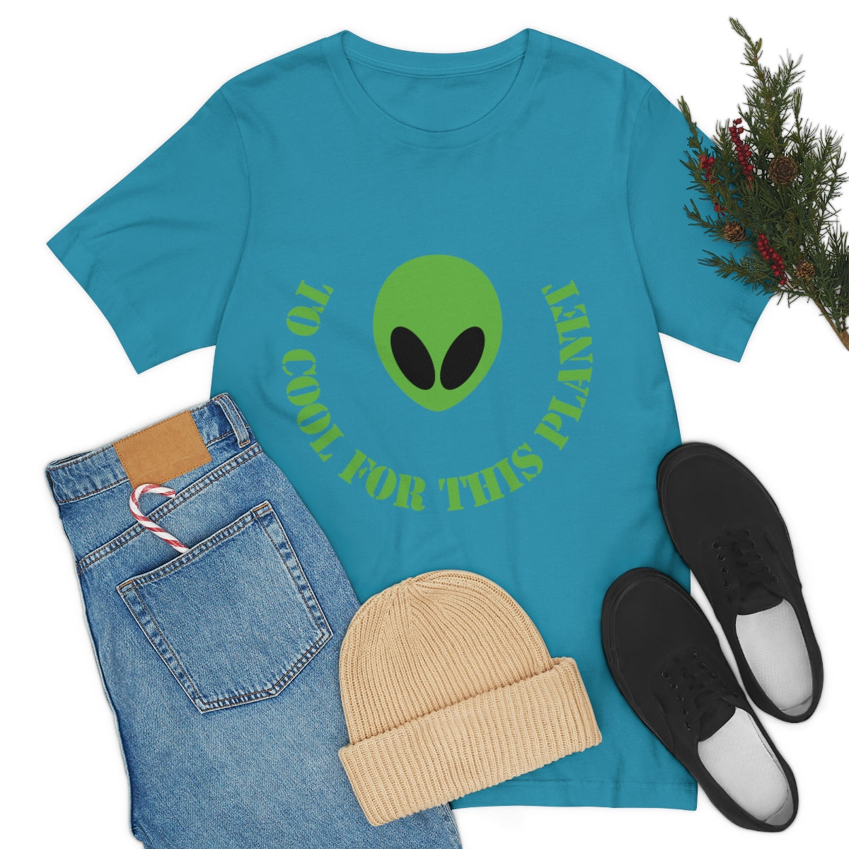 Too Cool For This Planet Funny Humor Aliens Quotes UFO TV Series Unisex Jersey Short Sleeve T-Shirt Ichaku [Perfect Gifts Selection]