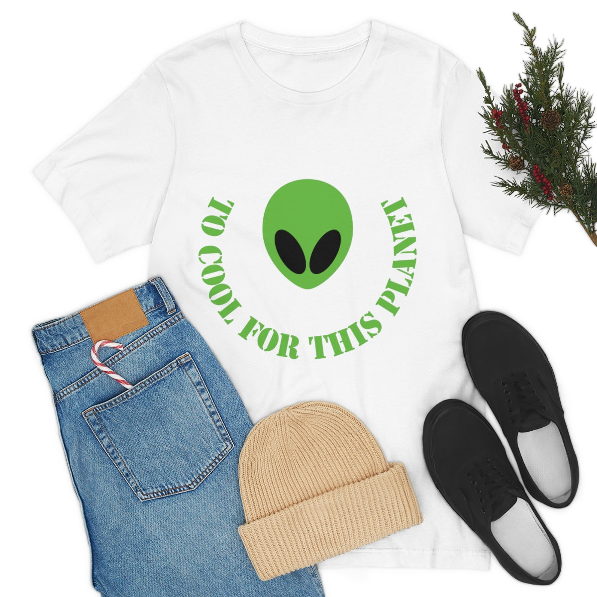 Too Cool For This Planet Funny Humor Aliens Quotes UFO TV Series Unisex Jersey Short Sleeve T-Shirt Ichaku [Perfect Gifts Selection]