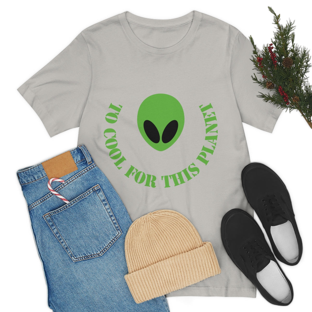 Too Cool For This Planet Funny Humor Aliens Quotes UFO TV Series Unisex Jersey Short Sleeve T-Shirt Ichaku [Perfect Gifts Selection]