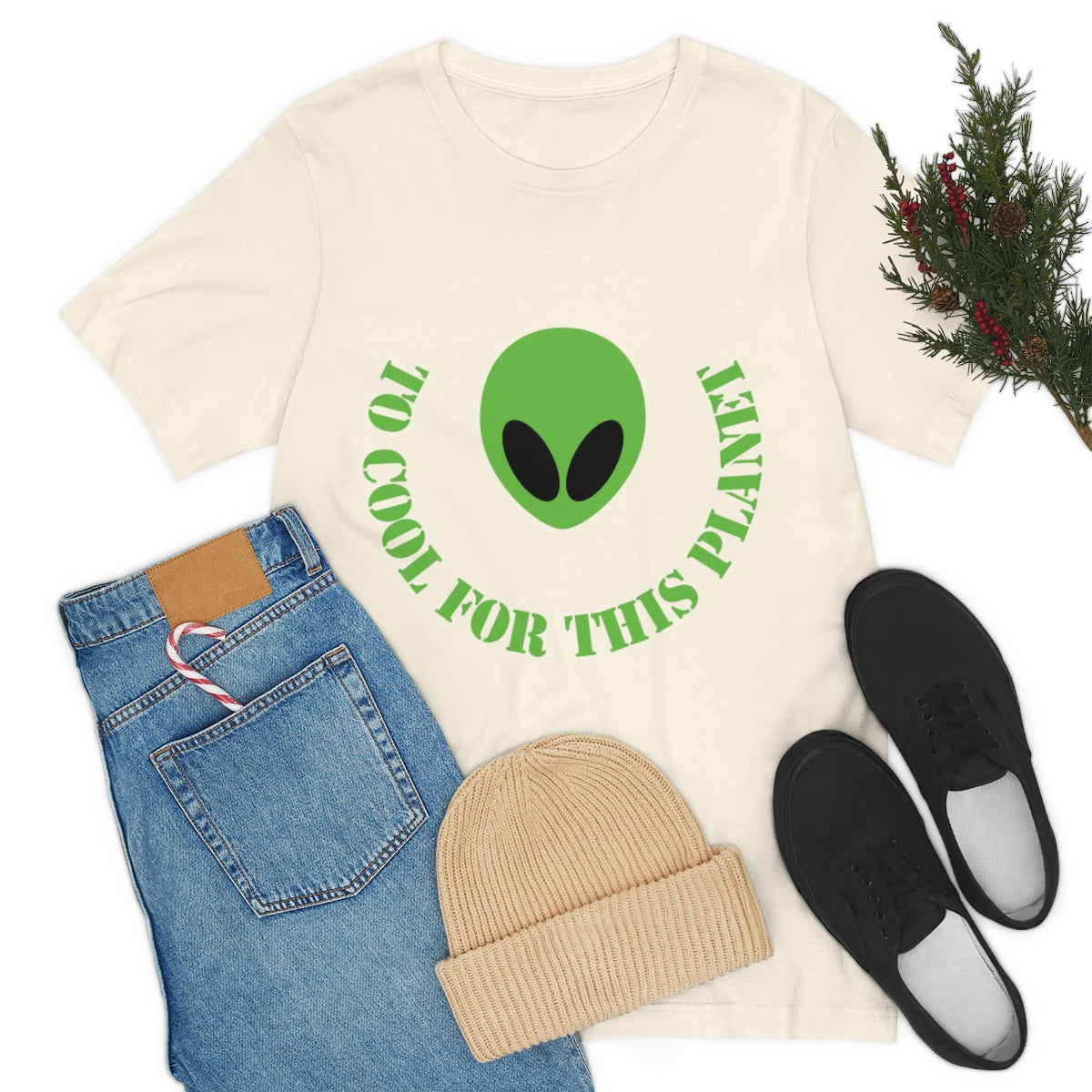 Too Cool For This Planet Funny Humor Aliens Quotes UFO TV Series Unisex Jersey Short Sleeve T-Shirt Ichaku [Perfect Gifts Selection]