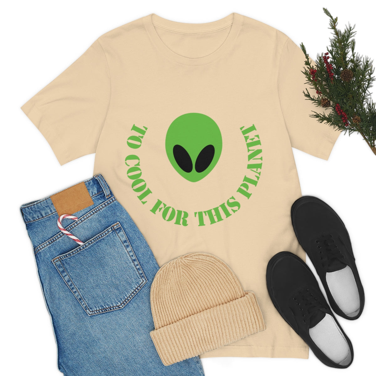 Too Cool For This Planet Funny Humor Aliens Quotes UFO TV Series Unisex Jersey Short Sleeve T-Shirt Ichaku [Perfect Gifts Selection]