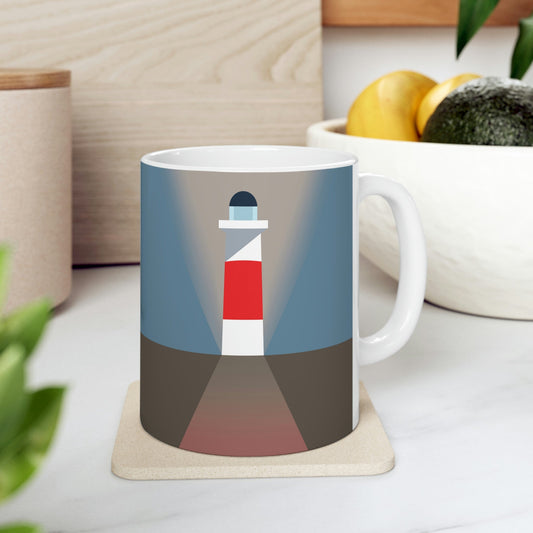 Topographical Anomaly Beacon Lighthouse Annihilation Minimal Art Ceramic Mug 11oz Ichaku [Perfect Gifts Selection]