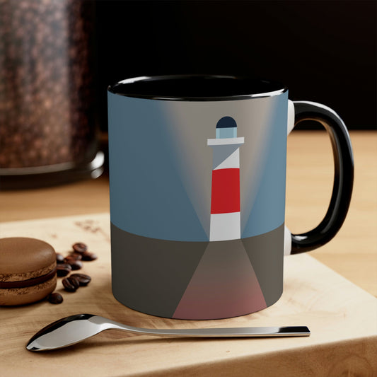 Topographical Anomaly Beacon Lighthouse Annihilation Minimal Art Classic Accent Coffee Mug 11oz Ichaku [Perfect Gifts Selection]