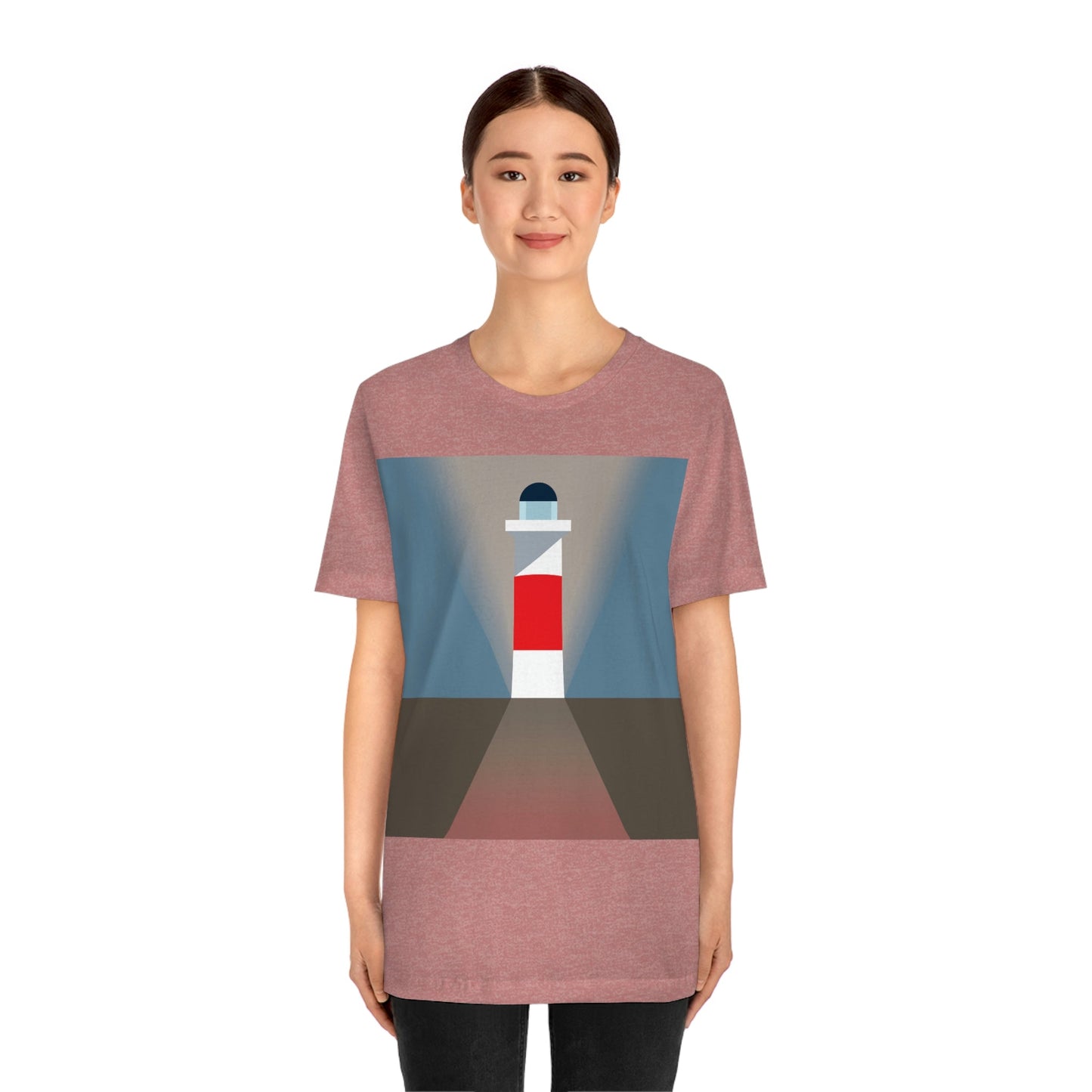 Topographical Anomaly Beacon Lighthouse Annihilation Minimal Art Unisex Jersey Short Sleeve T-Shirt Ichaku [Perfect Gifts Selection]