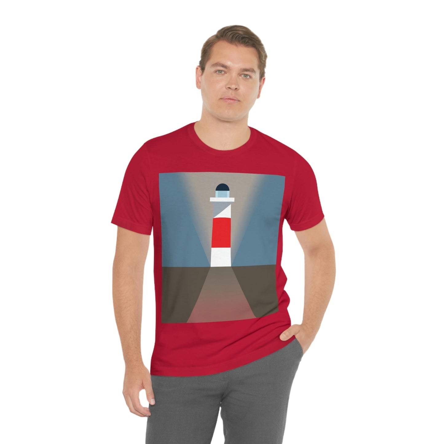 Topographical Anomaly Beacon Lighthouse Annihilation Minimal Art Unisex Jersey Short Sleeve T-Shirt Ichaku [Perfect Gifts Selection]