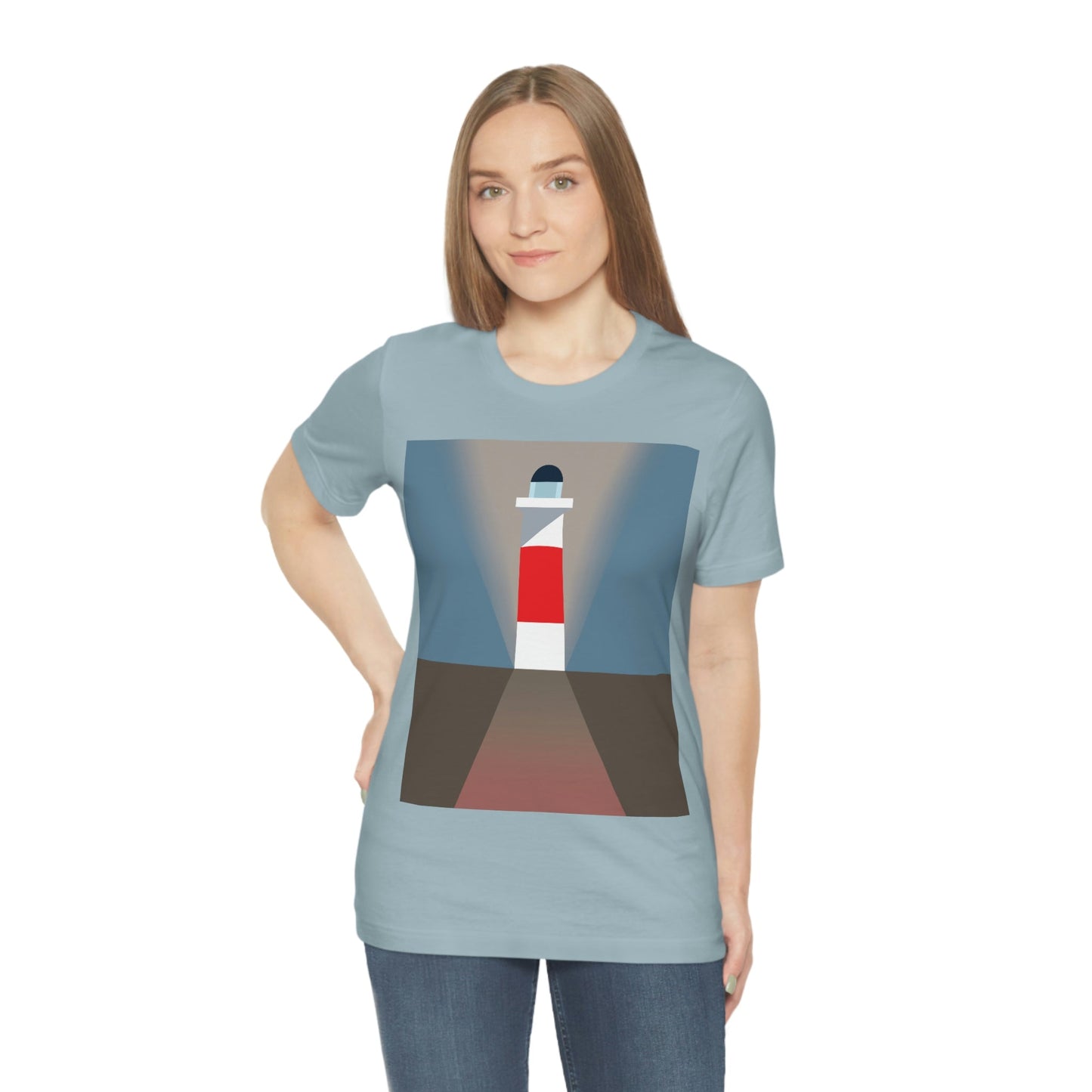 Topographical Anomaly Beacon Lighthouse Annihilation Minimal Art Unisex Jersey Short Sleeve T-Shirt Ichaku [Perfect Gifts Selection]