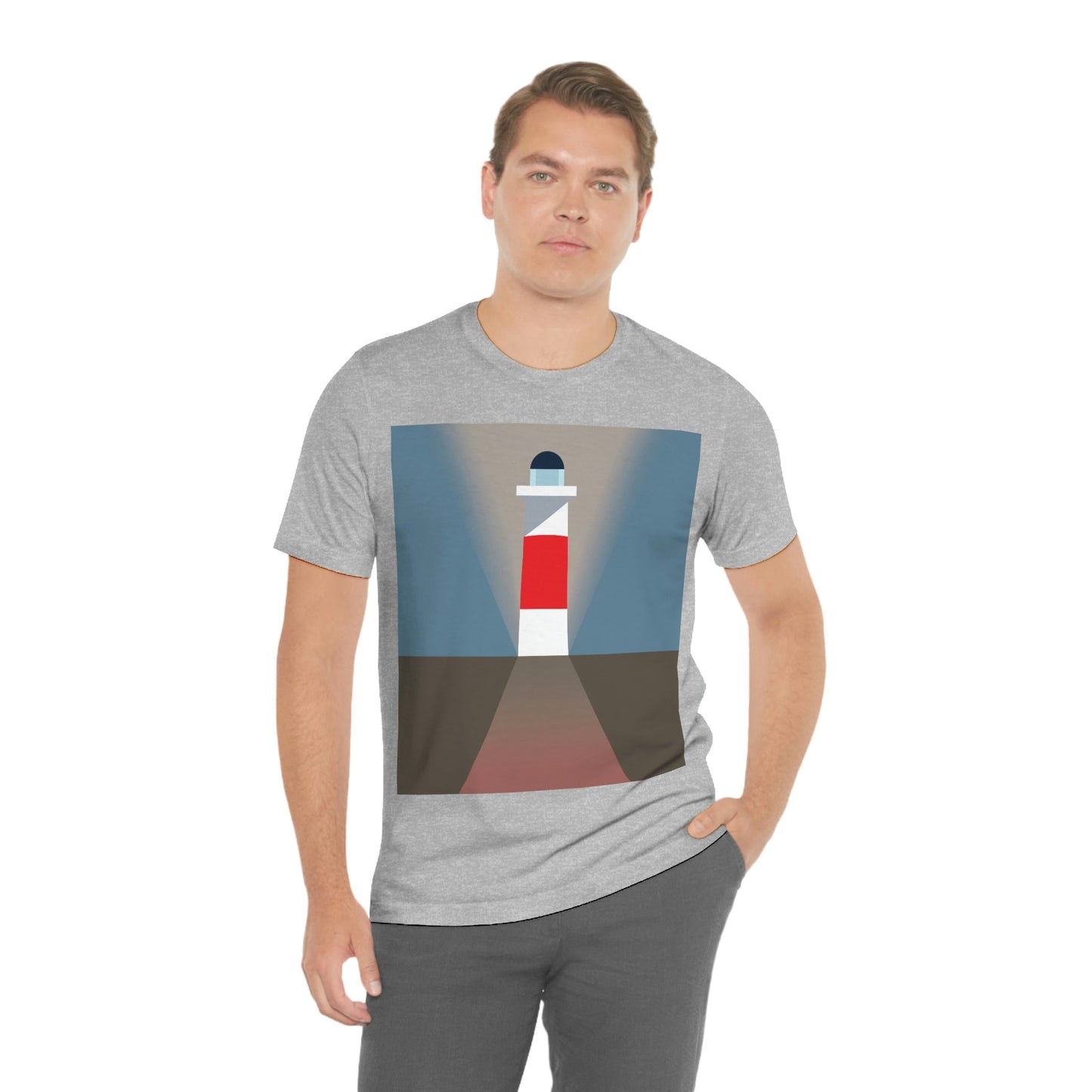 Topographical Anomaly Beacon Lighthouse Annihilation Minimal Art Unisex Jersey Short Sleeve T-Shirt Ichaku [Perfect Gifts Selection]