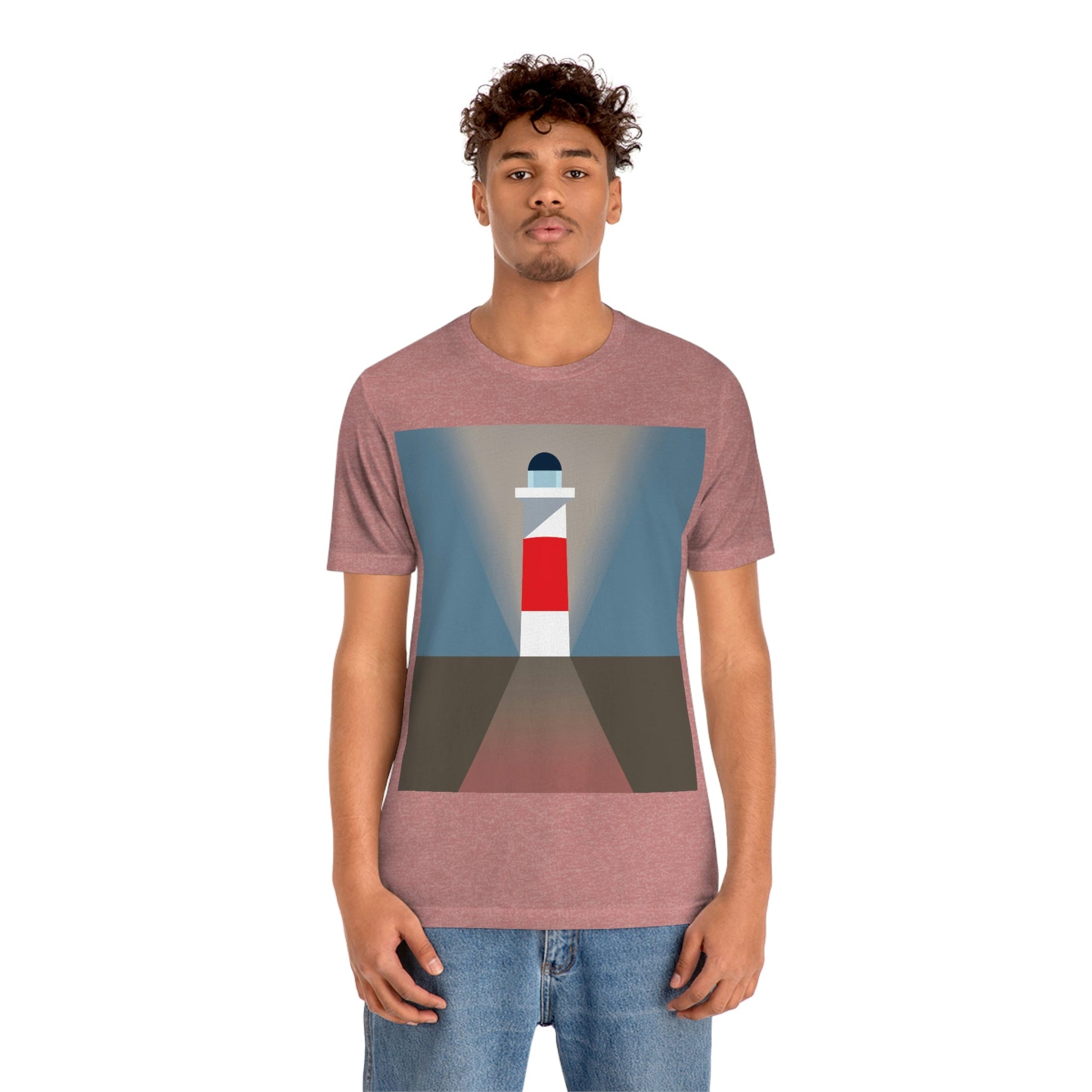 Topographical Anomaly Beacon Lighthouse Annihilation Minimal Art Unisex Jersey Short Sleeve T-Shirt Ichaku [Perfect Gifts Selection]