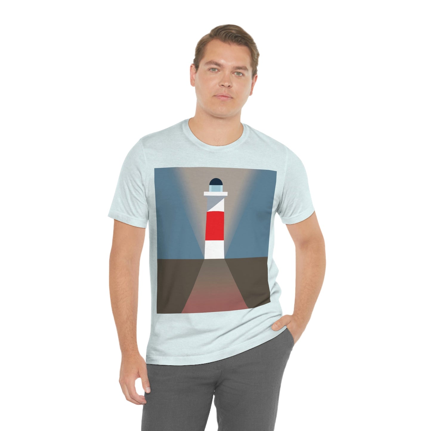 Topographical Anomaly Beacon Lighthouse Annihilation Minimal Art Unisex Jersey Short Sleeve T-Shirt Ichaku [Perfect Gifts Selection]