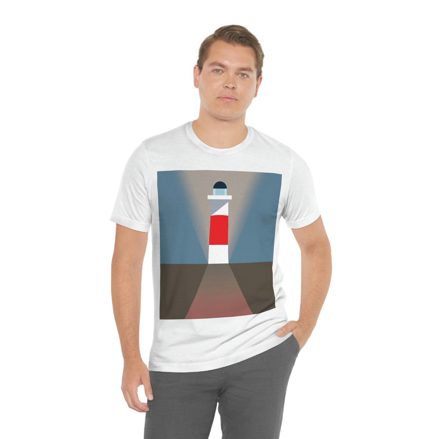 Topographical Anomaly Beacon Lighthouse Annihilation Minimal Art Unisex Jersey Short Sleeve T-Shirt Ichaku [Perfect Gifts Selection]