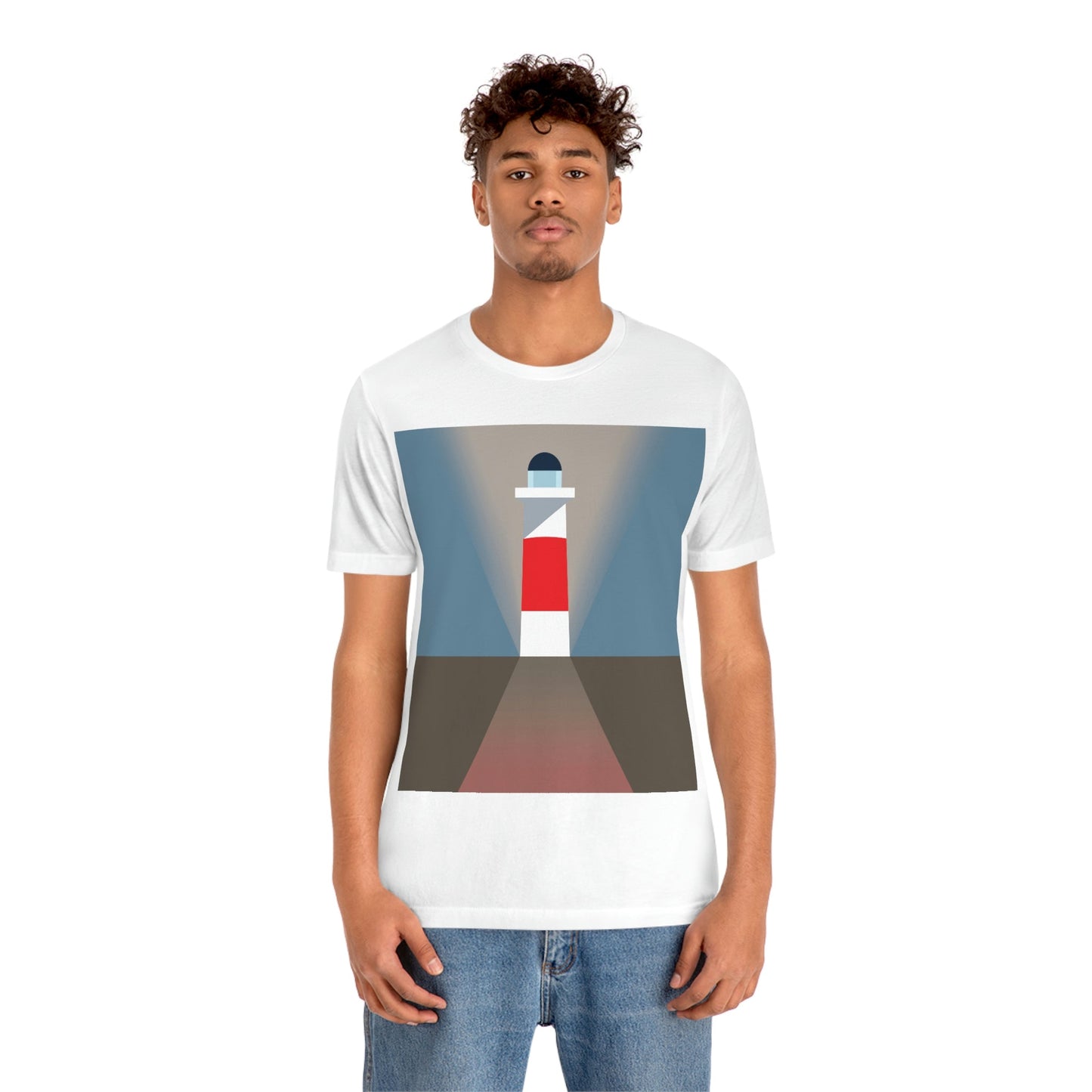 Topographical Anomaly Beacon Lighthouse Annihilation Minimal Art Unisex Jersey Short Sleeve T-Shirt Ichaku [Perfect Gifts Selection]