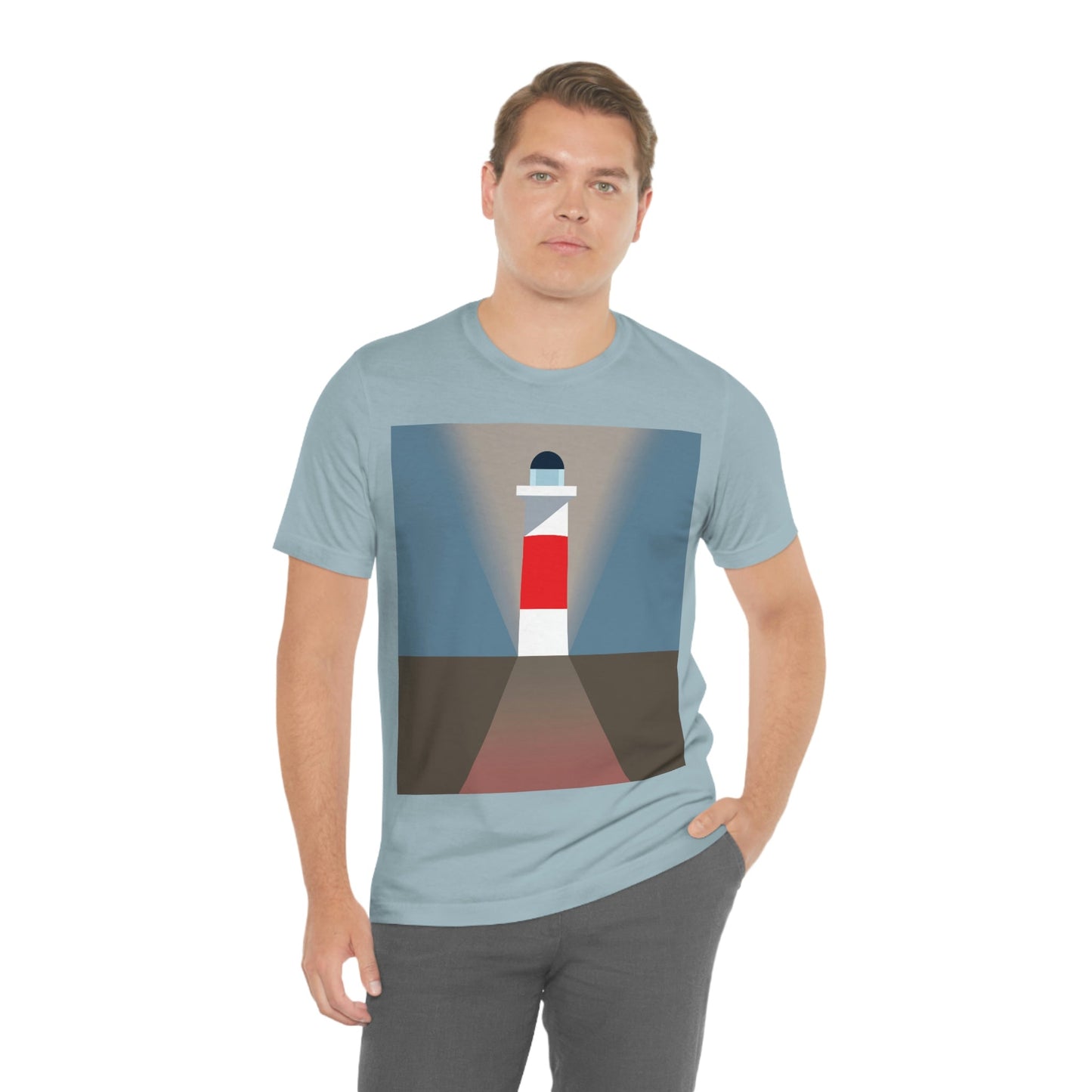 Topographical Anomaly Beacon Lighthouse Annihilation Minimal Art Unisex Jersey Short Sleeve T-Shirt Ichaku [Perfect Gifts Selection]