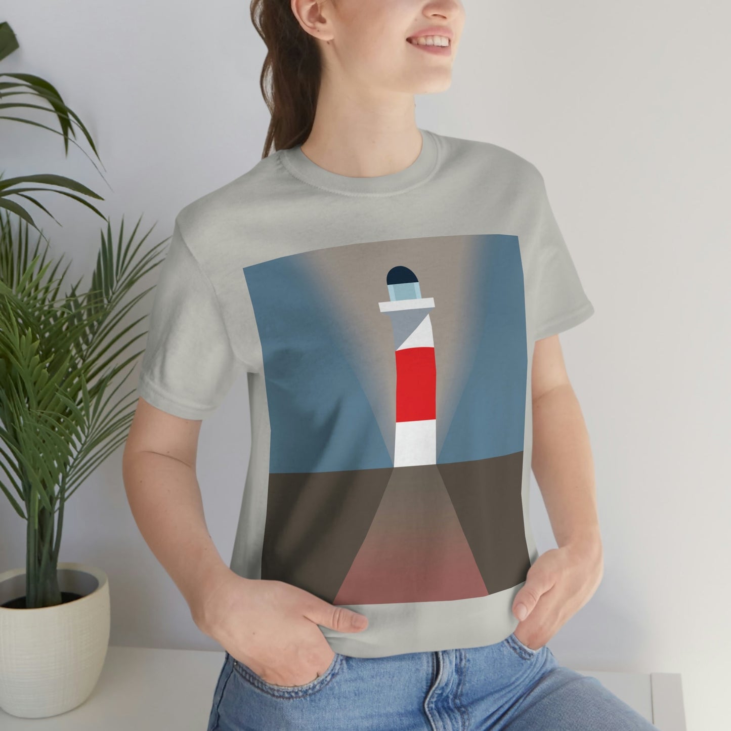 Topographical Anomaly Beacon Lighthouse Annihilation Minimal Art Unisex Jersey Short Sleeve T-Shirt Ichaku [Perfect Gifts Selection]