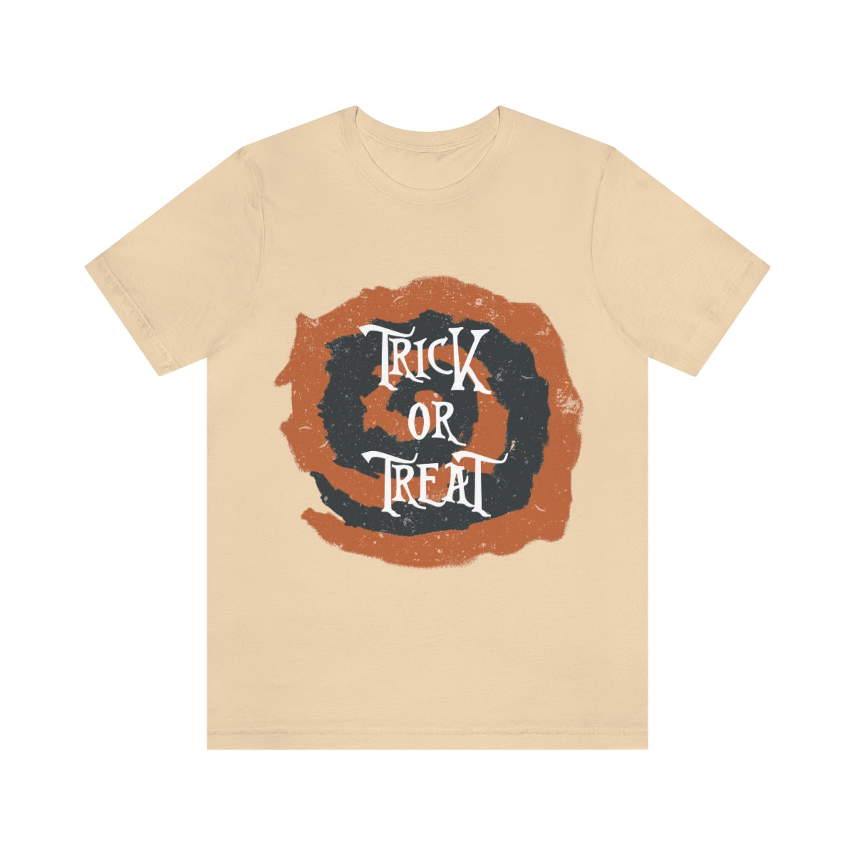 Trick Or Treat Halloween October Text Slogan Unisex Jersey Short Sleeve T-Shirt Ichaku [Perfect Gifts Selection]