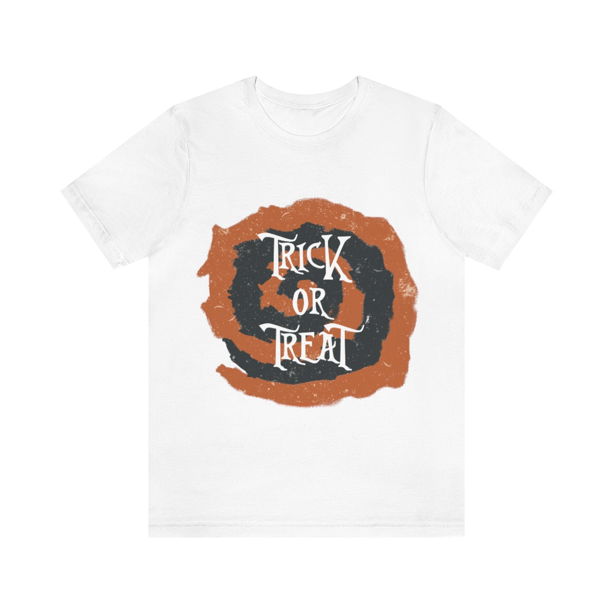 Trick Or Treat Halloween October Text Slogan Unisex Jersey Short Sleeve T-Shirt Ichaku [Perfect Gifts Selection]