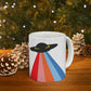 UFO Poster Minimal Art Aliens Arrival Ceramic Mug 11oz Ichaku [Perfect Gifts Selection]