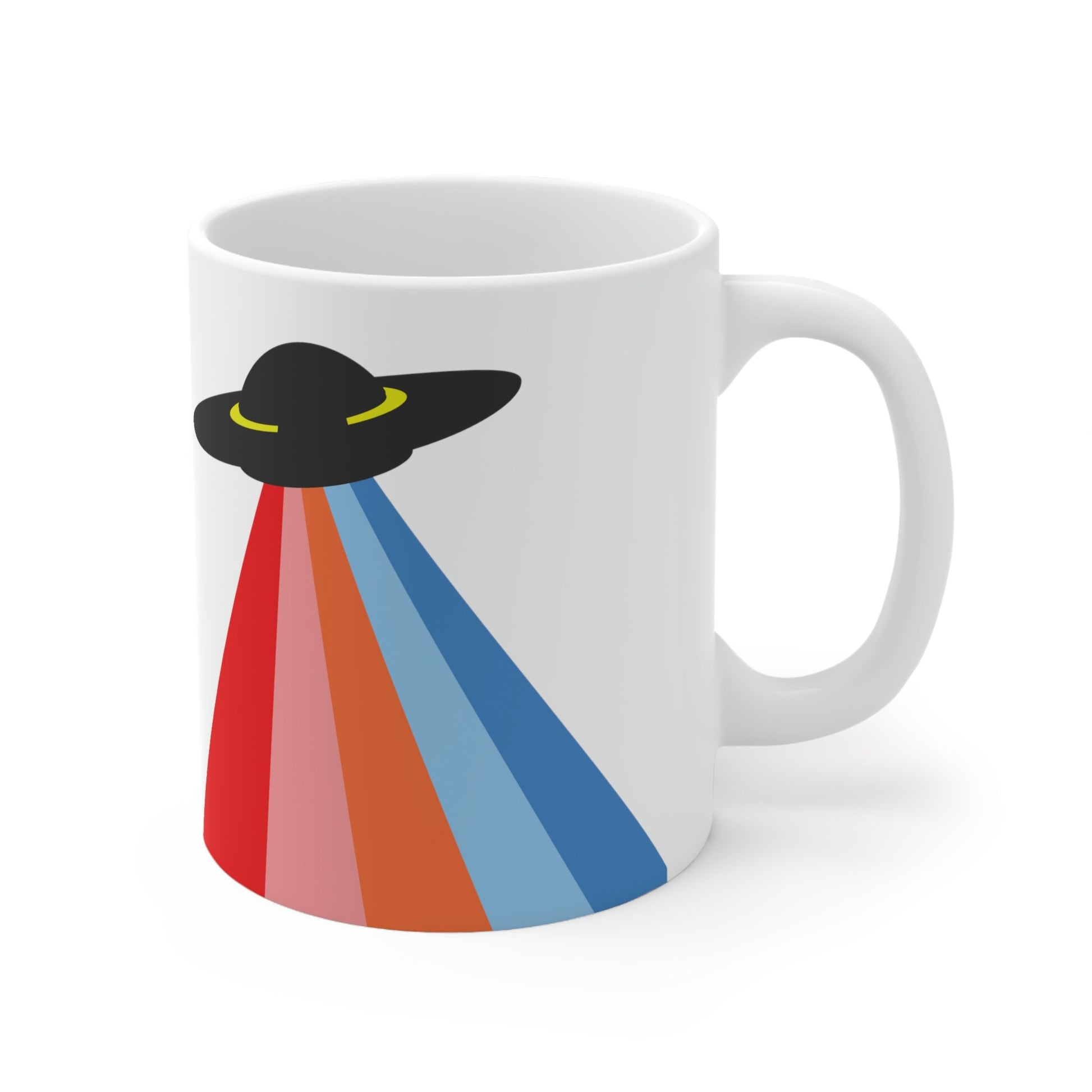 UFO Poster Minimal Art Aliens Arrival Ceramic Mug 11oz Ichaku [Perfect Gifts Selection]