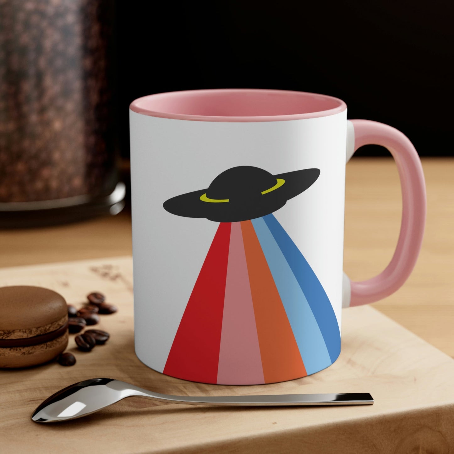 UFO Poster Minimal Art Aliens Arrival Classic Accent Coffee Mug 11oz Ichaku [Perfect Gifts Selection]