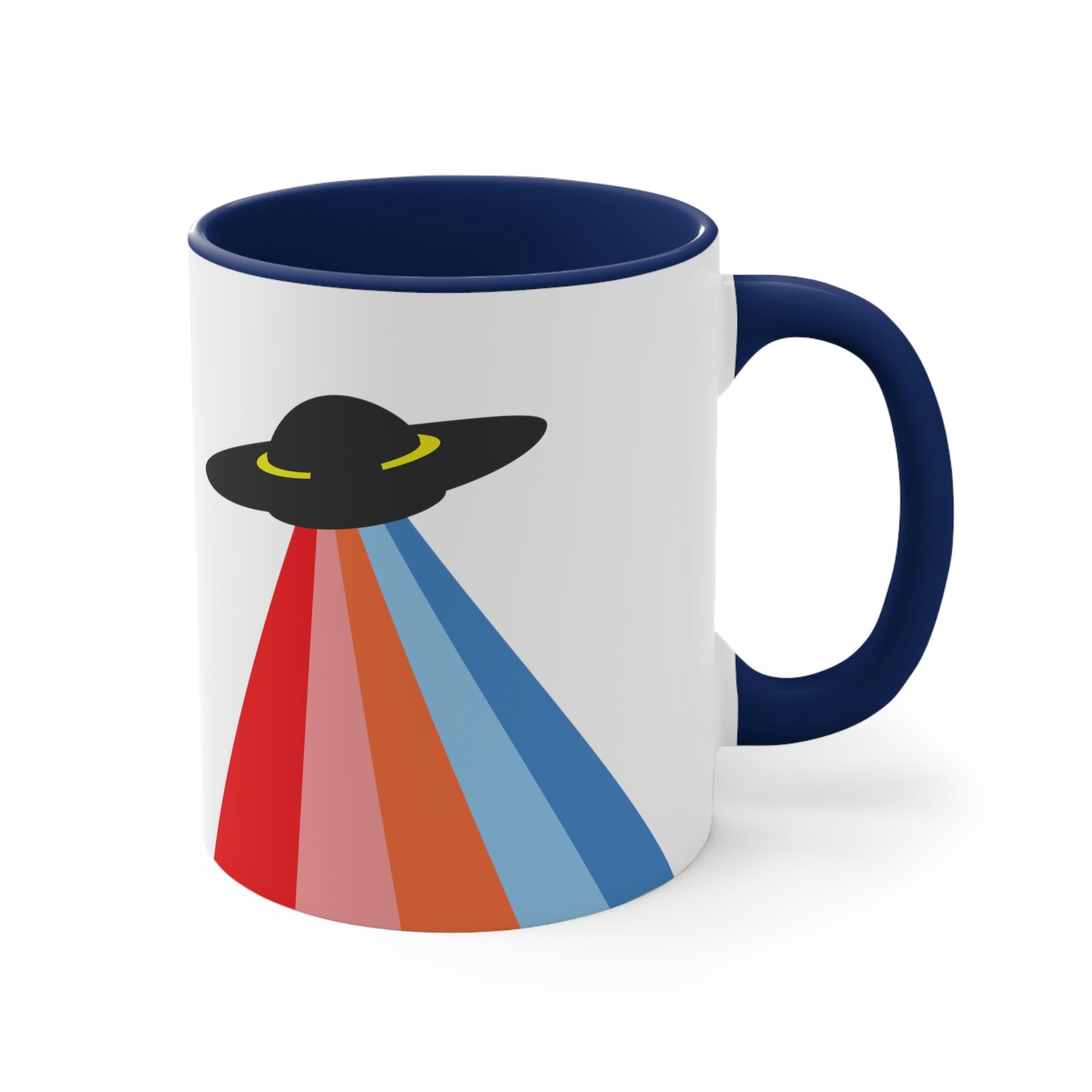 UFO Poster Minimal Art Aliens Arrival Classic Accent Coffee Mug 11oz Ichaku [Perfect Gifts Selection]